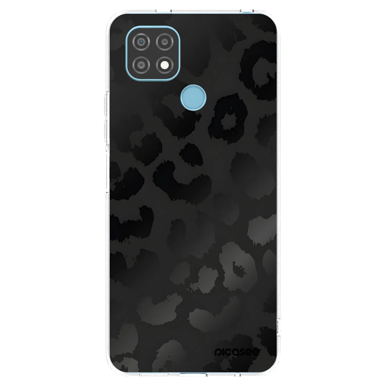 Picasee silikonový průhledný obal pro Realme C21 - Midnight Leopard