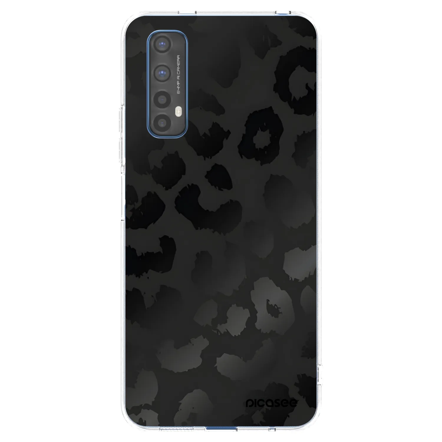 Picasee silikonový průhledný obal pro Realme 7 - Midnight Leopard