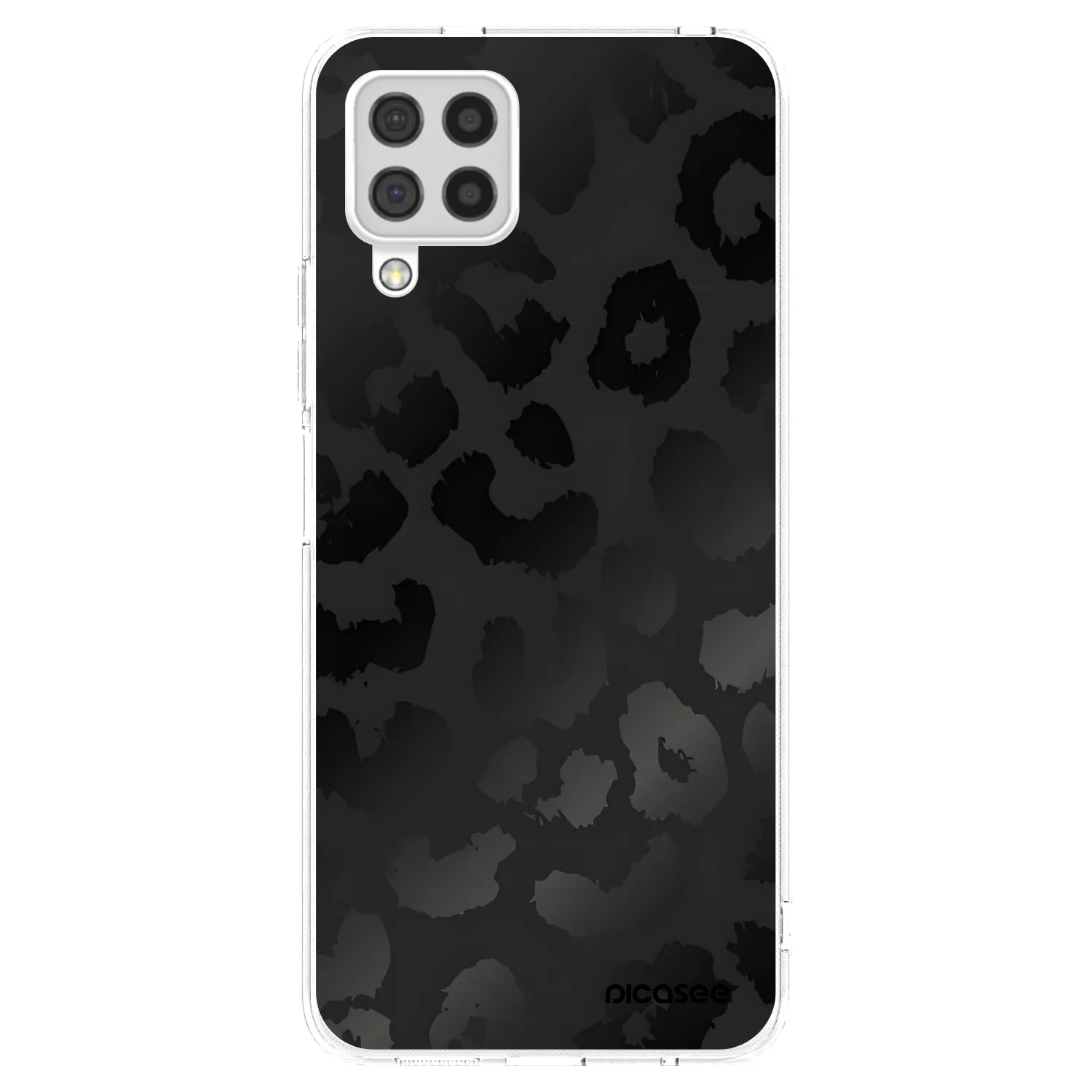 Picasee silikonový průhledný obal pro Samsung Galaxy A22 A225F 4G - Midnight Leopard