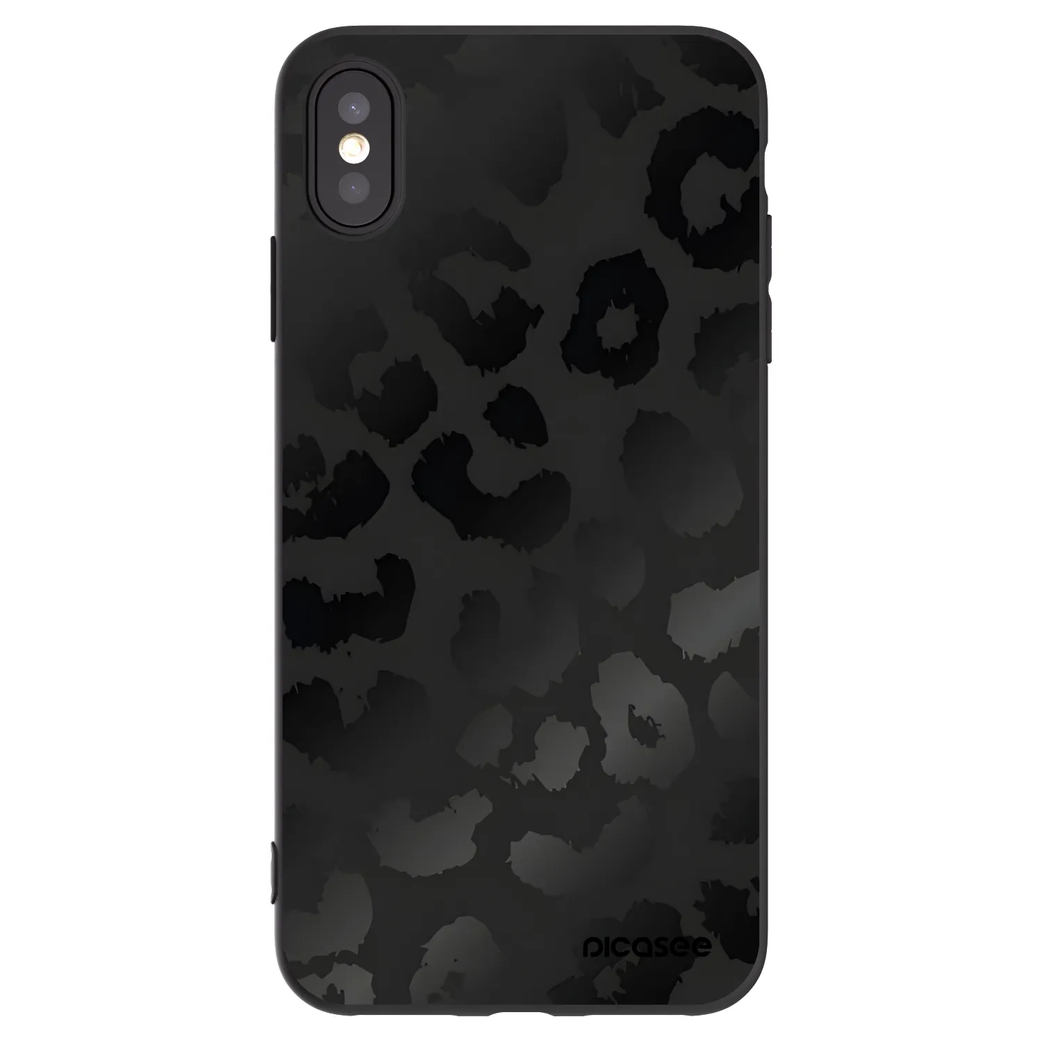 Picasee silikonový černý obal pro Apple iPhone XS Max - Midnight Leopard