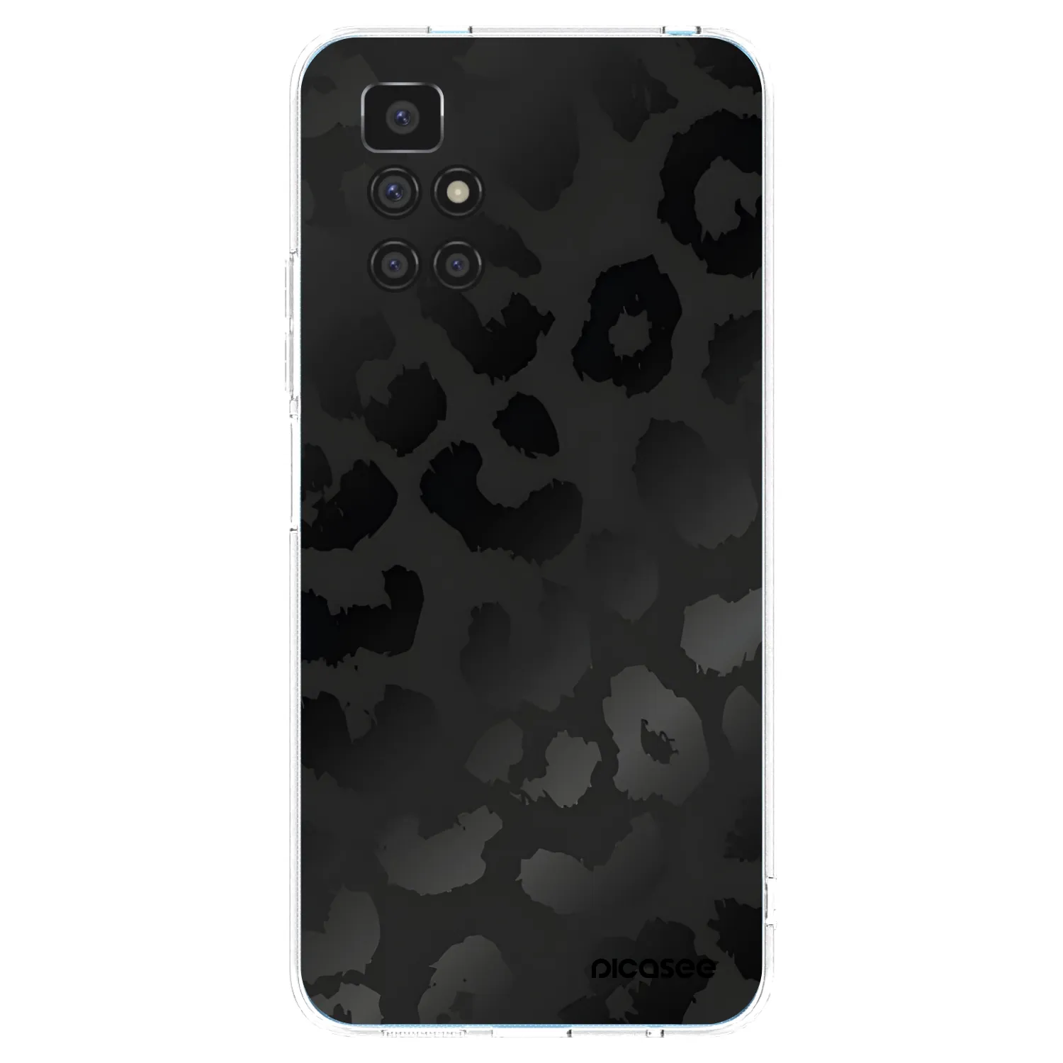 Picasee silikonový průhledný obal pro Xiaomi Redmi 10 - Midnight Leopard