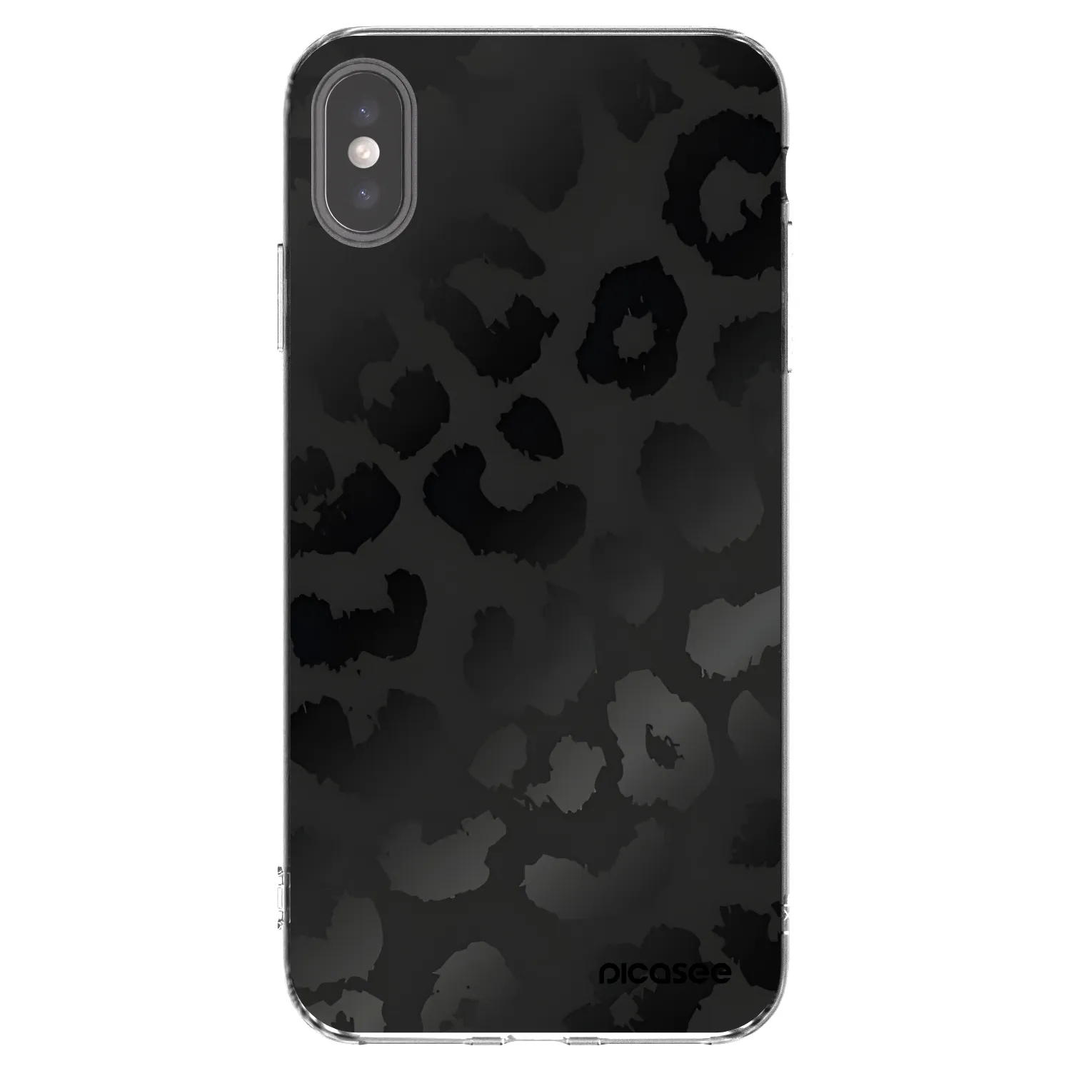 Picasee silikonový průhledný obal pro Apple iPhone XS Max - Midnight Leopard