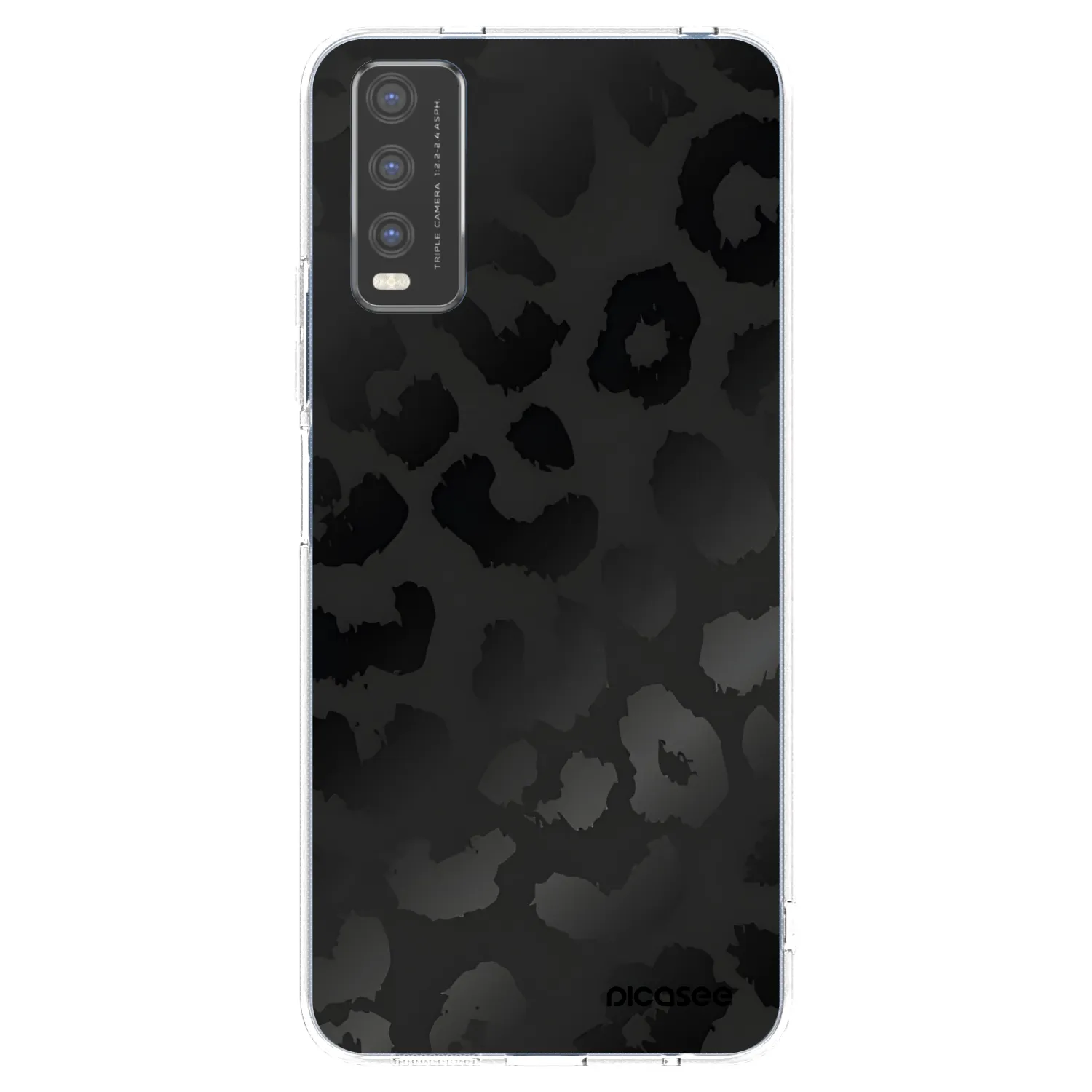 Picasee silikonový průhledný obal pro Vivo Y20s - Midnight Leopard