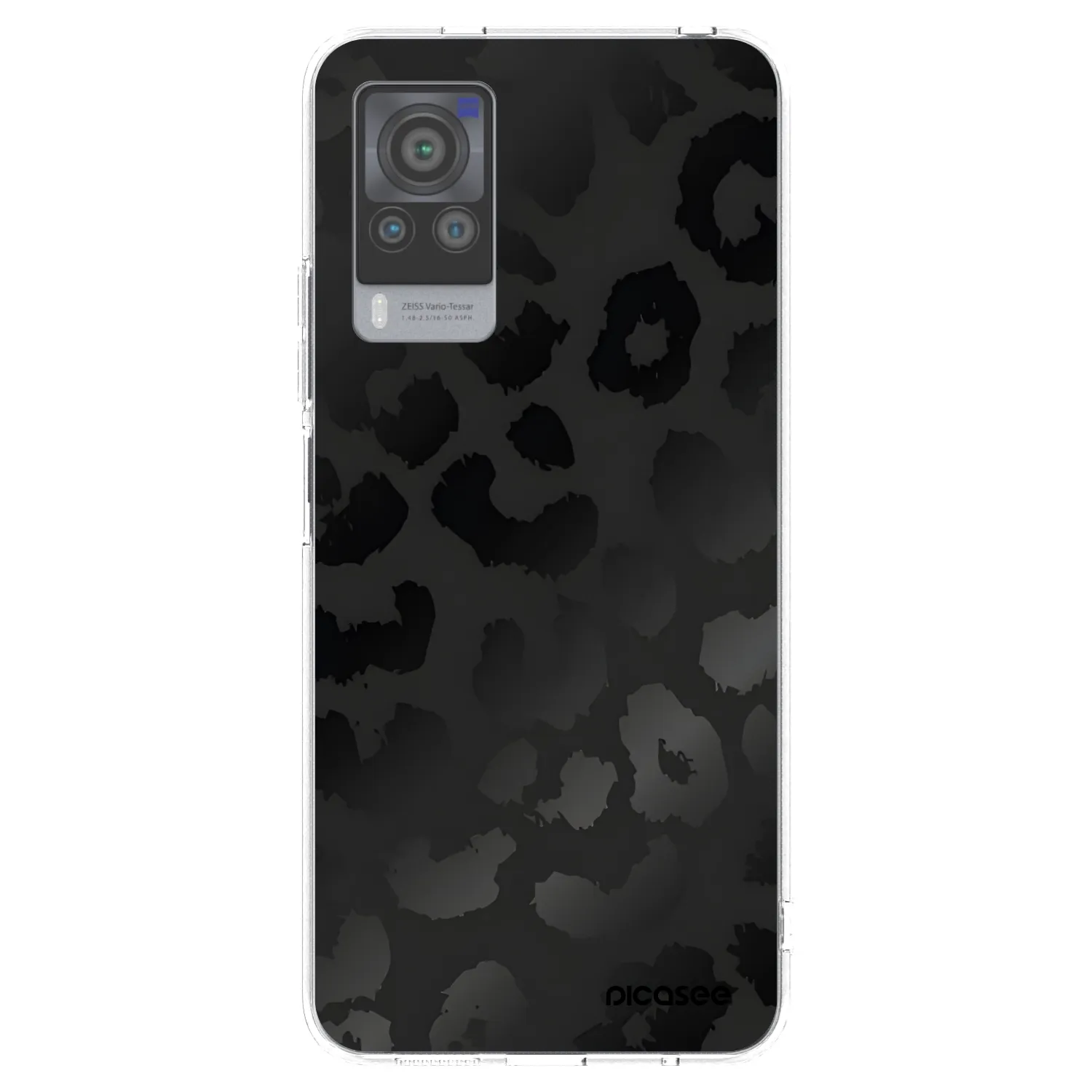 Picasee silikonový průhledný obal pro Vivo X60 Pro 5G - Midnight Leopard