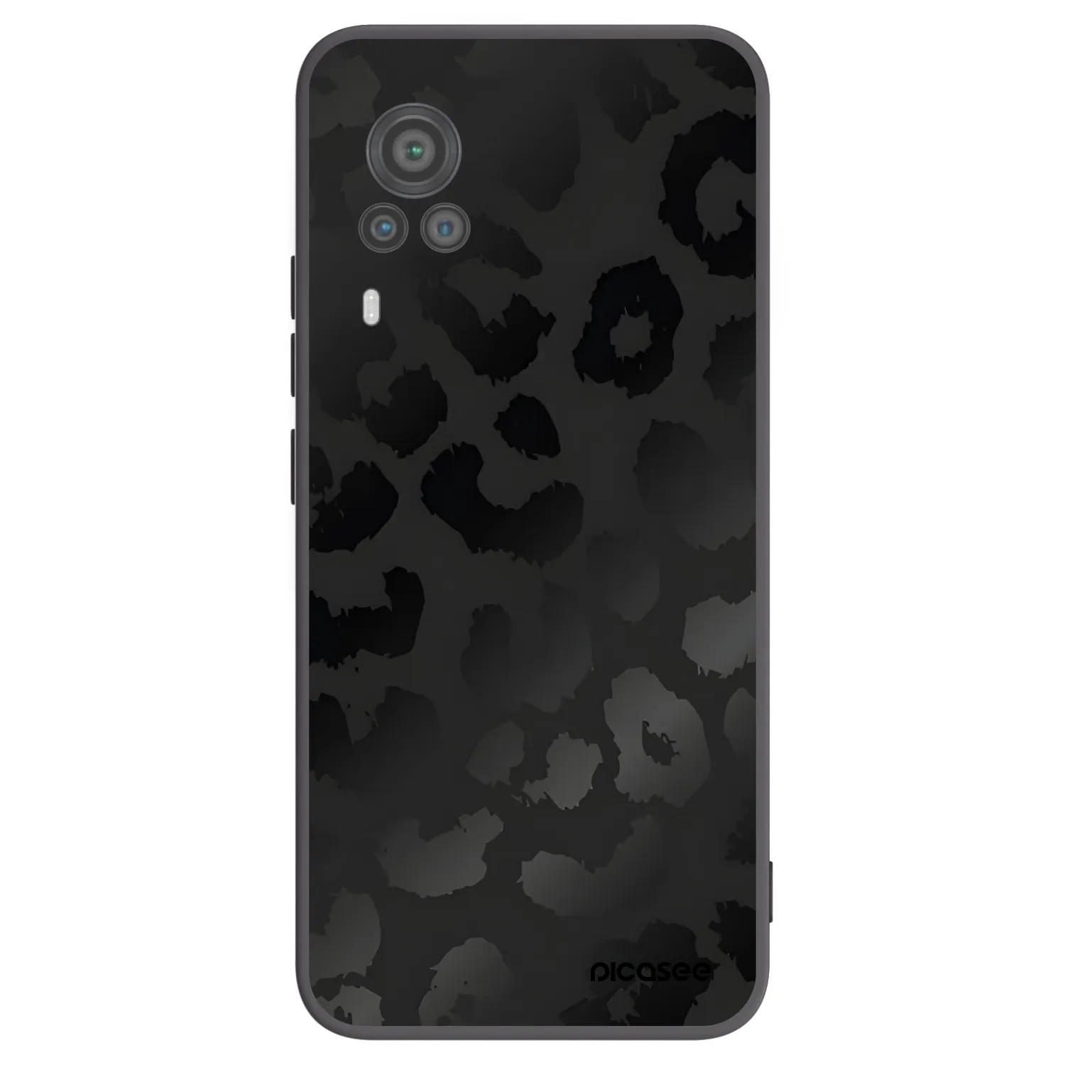 Picasee silikonový černý obal pro Vivo X60 Pro 5G - Midnight Leopard