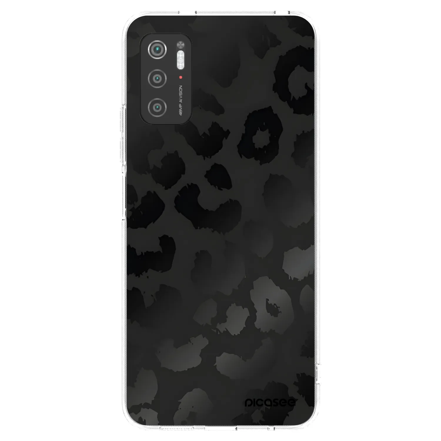 Picasee silikonový průhledný obal pro Xiaomi Poco M3 Pro 5G - Midnight Leopard
