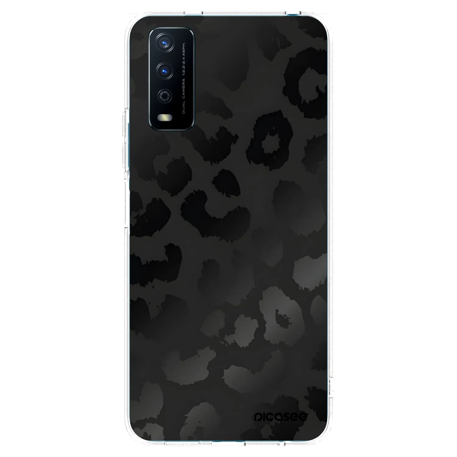 Picasee silikonový průhledný obal pro Vivo Y11s - Midnight Leopard