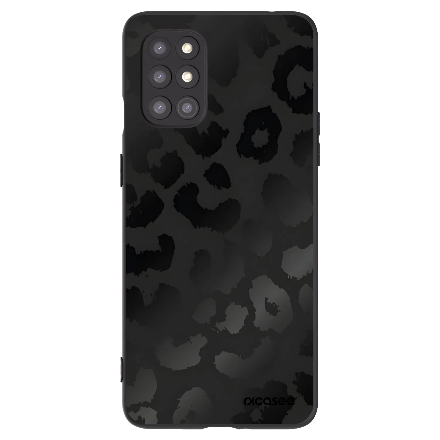 Picasee silikonový černý obal pro OnePlus 8T - Midnight Leopard