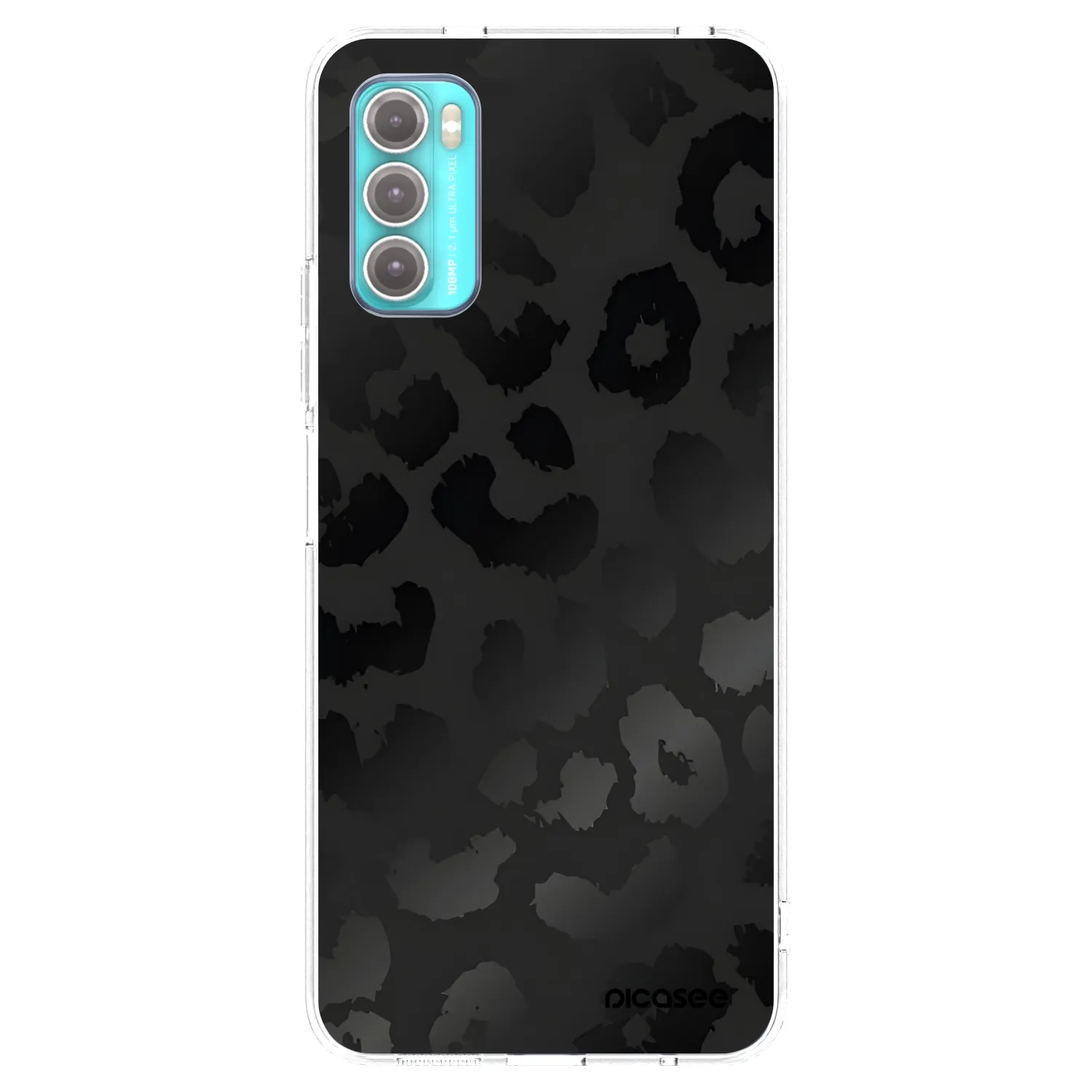 Picasee silikonový průhledný obal pro Motorola Moto G60 - Midnight Leopard
