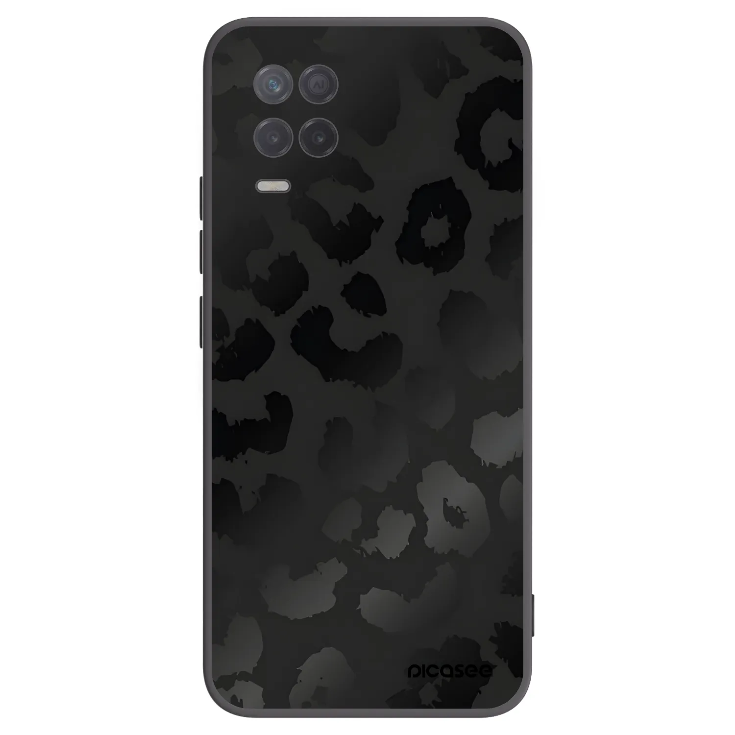Picasee silikonový černý obal pro Realme 8 5G - Midnight Leopard