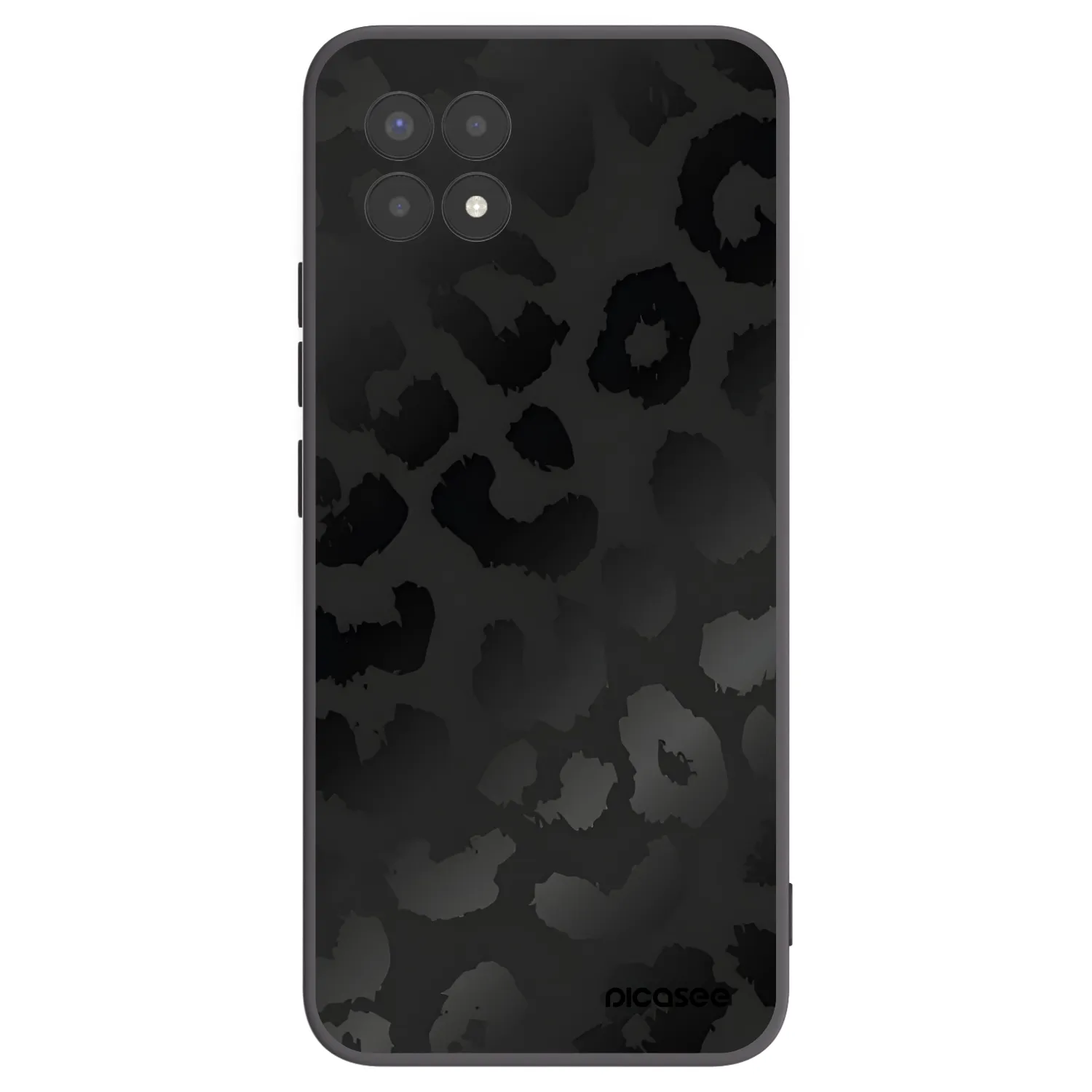 Picasee silikonový černý obal pro Realme 8i - Midnight Leopard