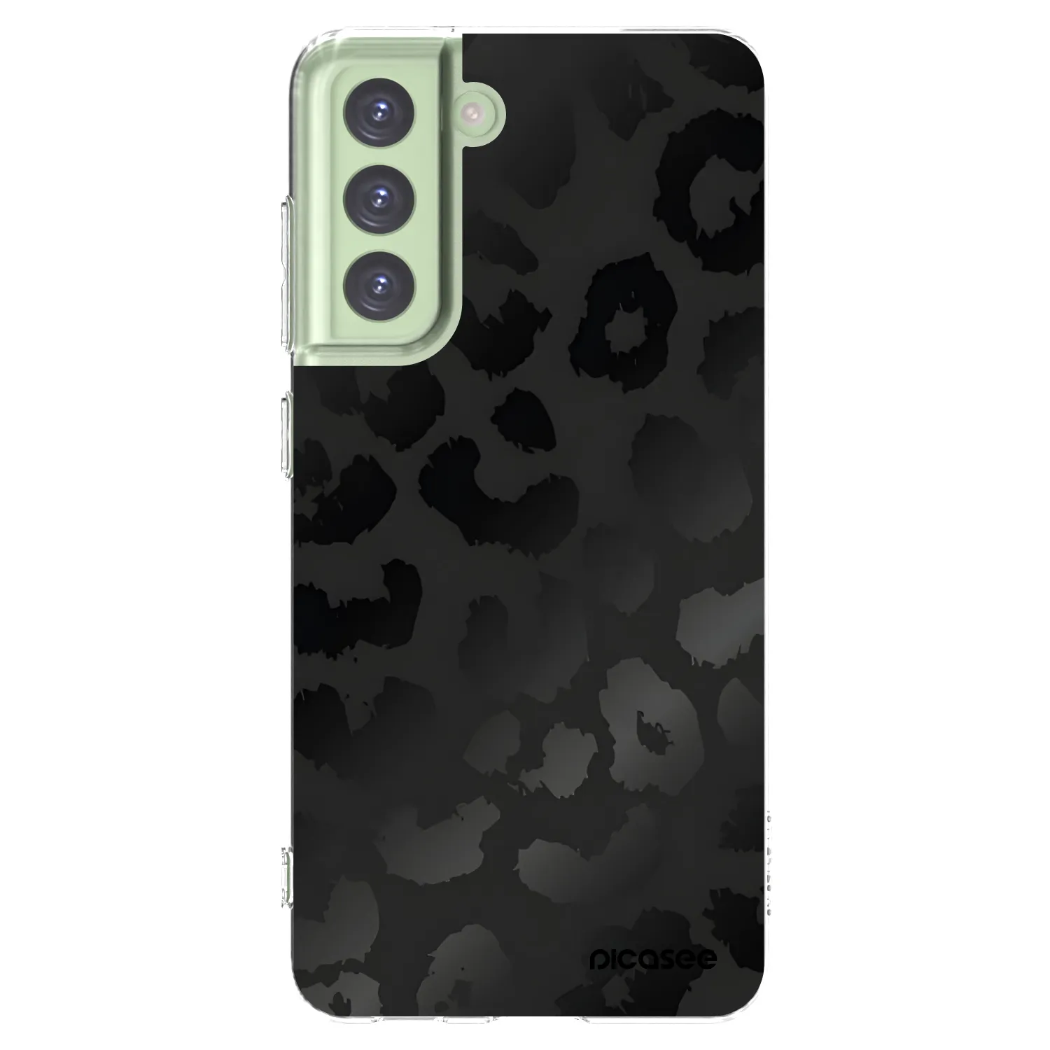 Picasee silikonový průhledný obal pro Samsung Galaxy S21 FE 5G - Midnight Leopard