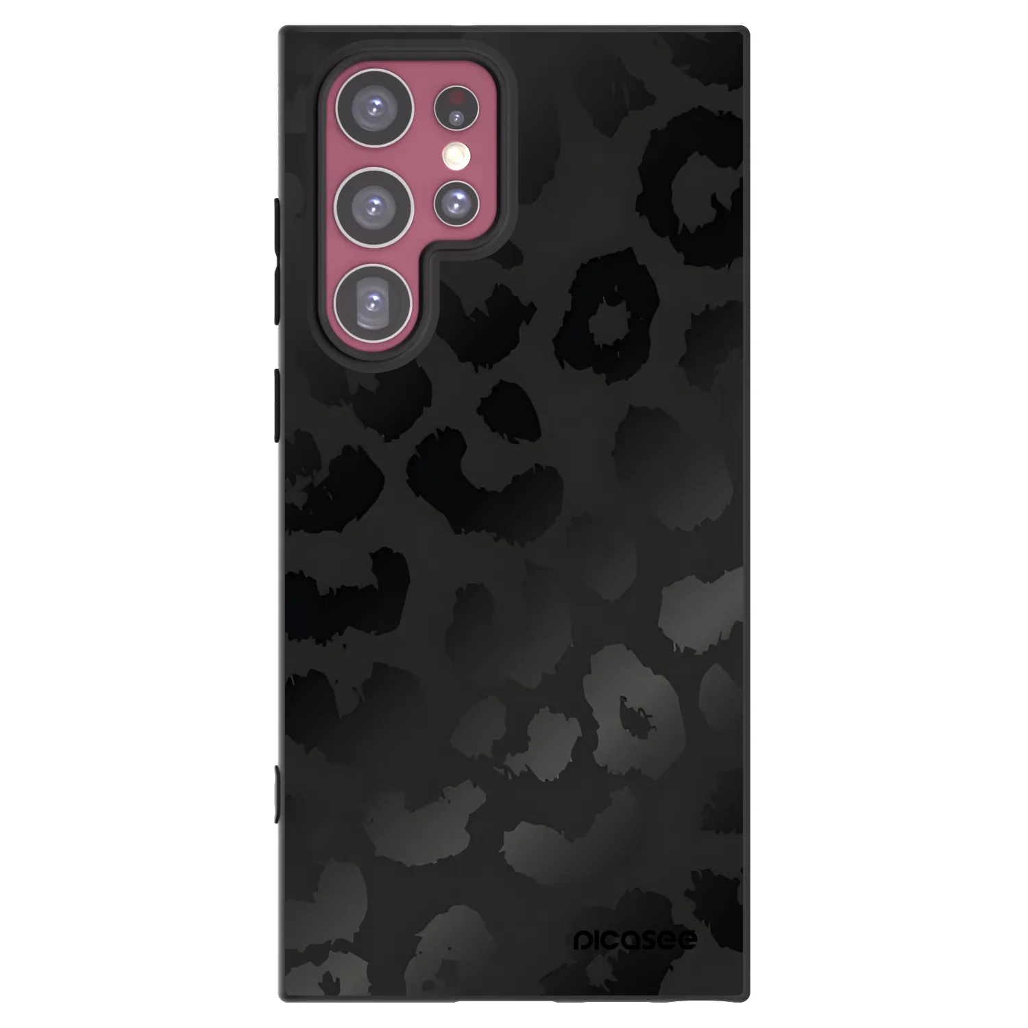 Picasee silikonový černý obal pro Samsung Galaxy S22 Ultra 5G - Midnight Leopard