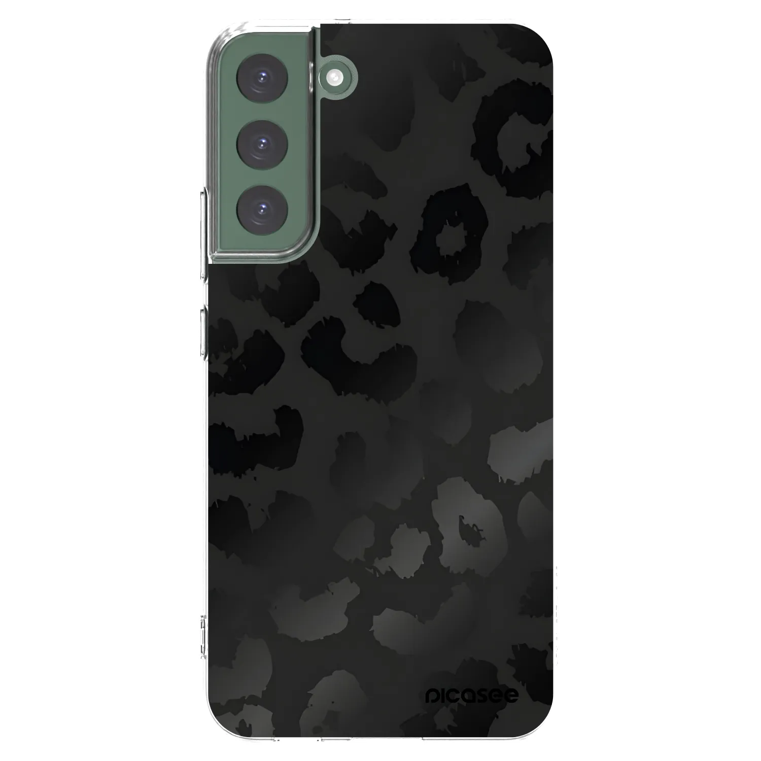 Picasee silikonový průhledný obal pro Samsung Galaxy S22+ 5G - Midnight Leopard