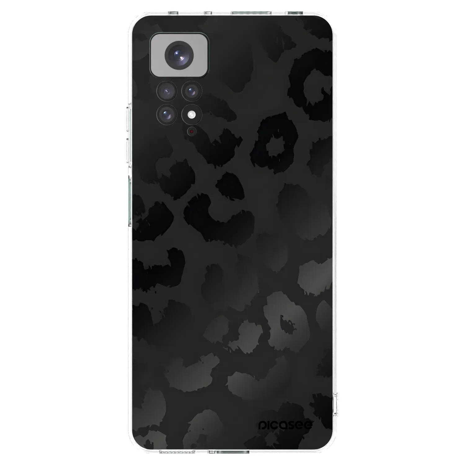 Picasee silikonový průhledný obal pro Xiaomi Redmi Note 11S 4G - Midnight Leopard