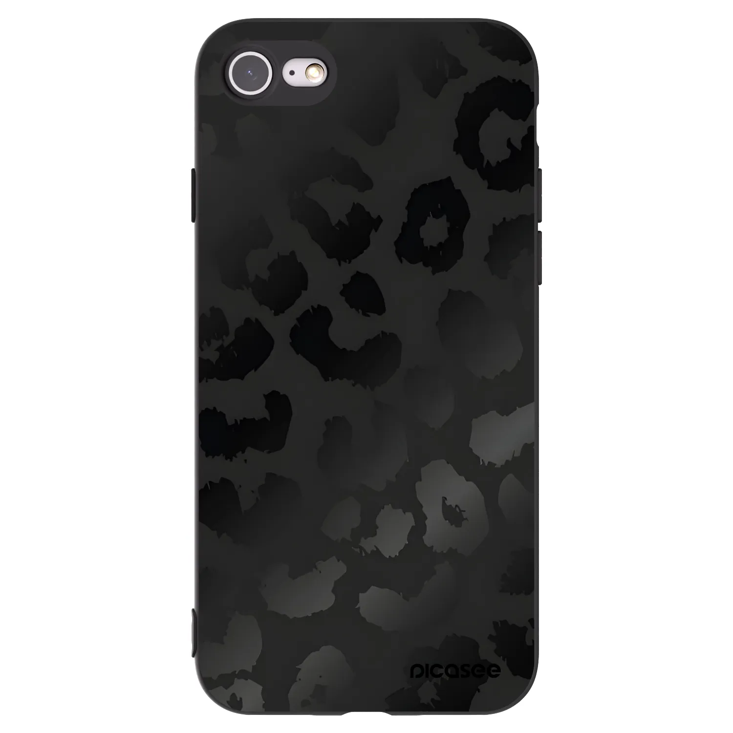 Picasee silikonový černý obal pro Apple iPhone SE 2022 - Midnight Leopard