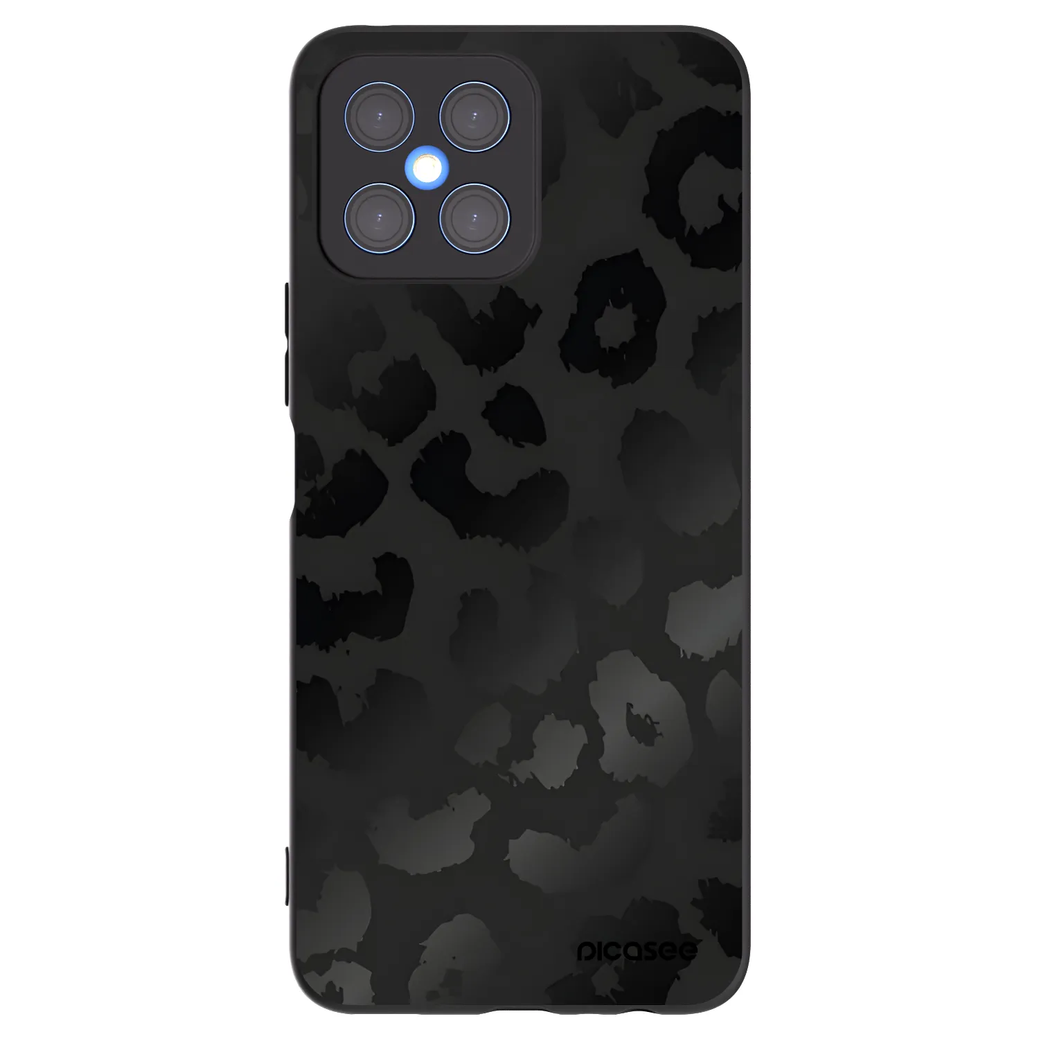 Picasee silikonový černý obal pro Honor X8 4G - Midnight Leopard
