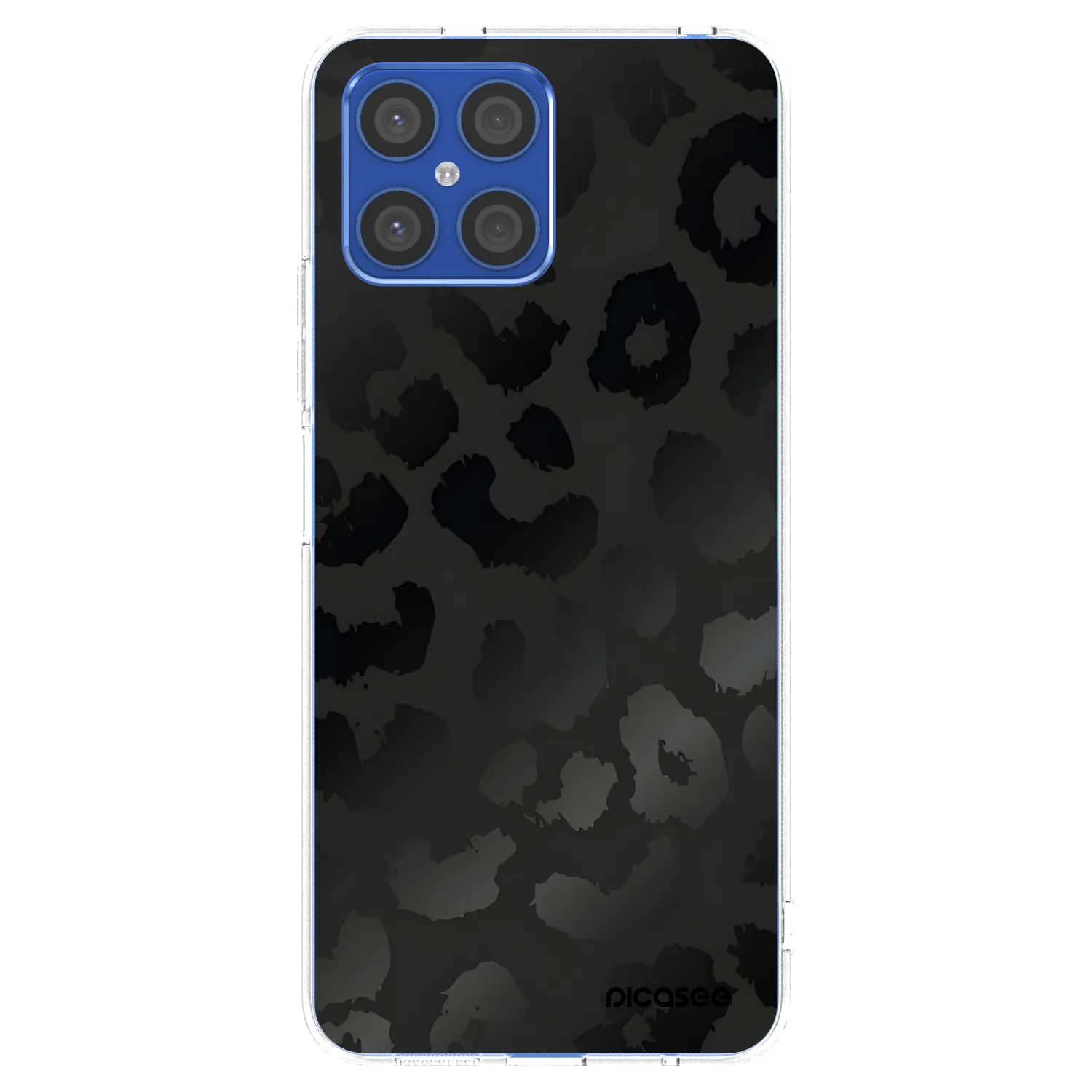 Picasee silikonový průhledný obal pro Honor X8 4G - Midnight Leopard