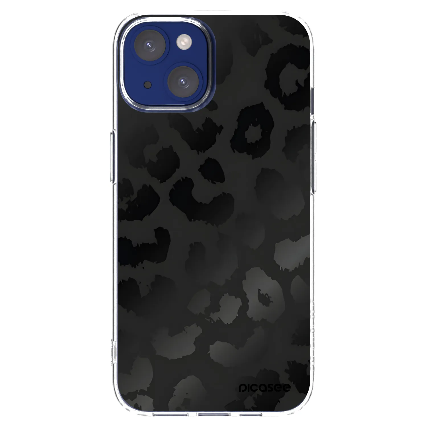 Picasee silikonový průhledný obal pro Apple iPhone 14 - Midnight Leopard
