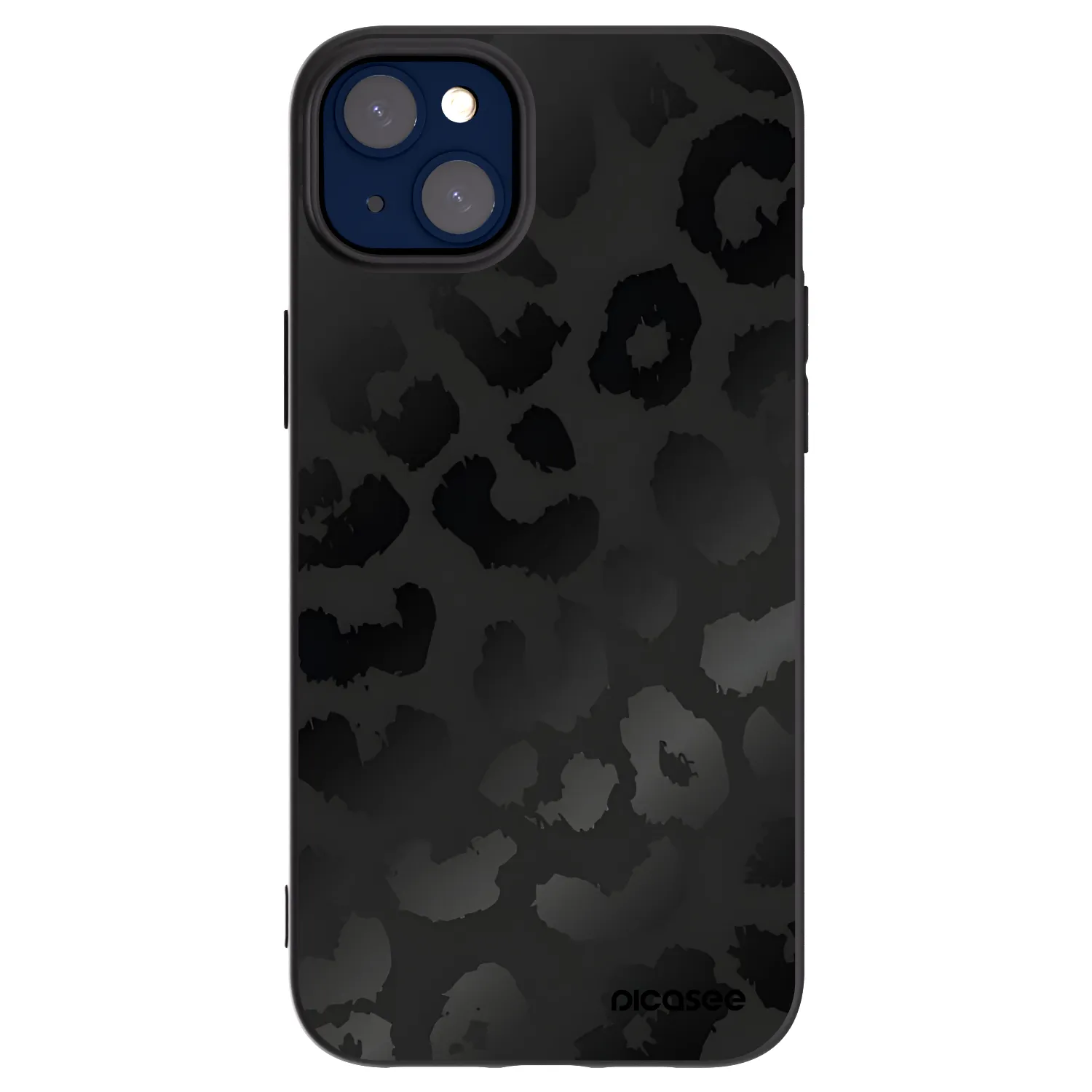 Picasee silikonový černý obal pro Apple iPhone 14 Plus - Midnight Leopard