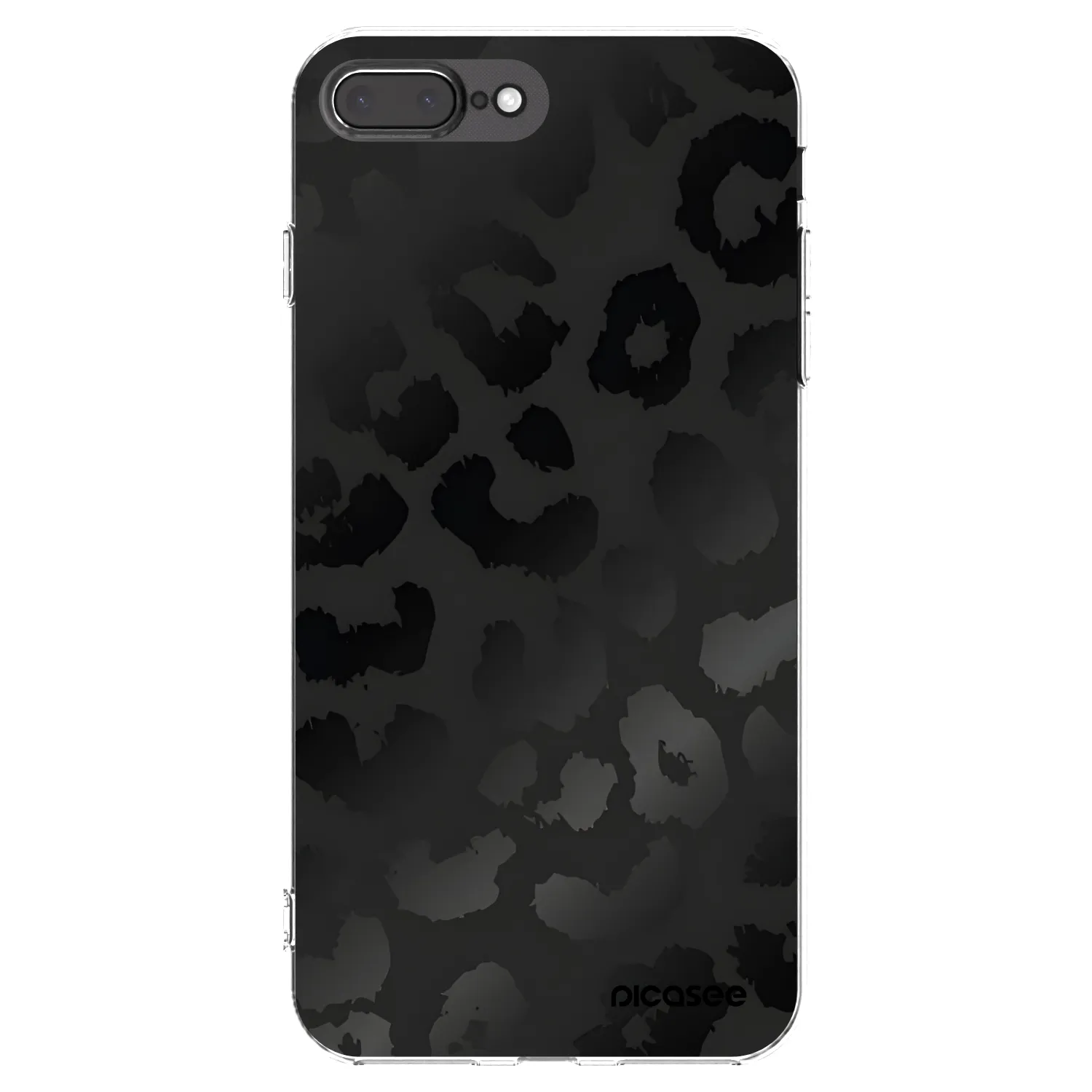 Picasee silikonový průhledný obal pro Apple iPhone 8 Plus - Midnight Leopard