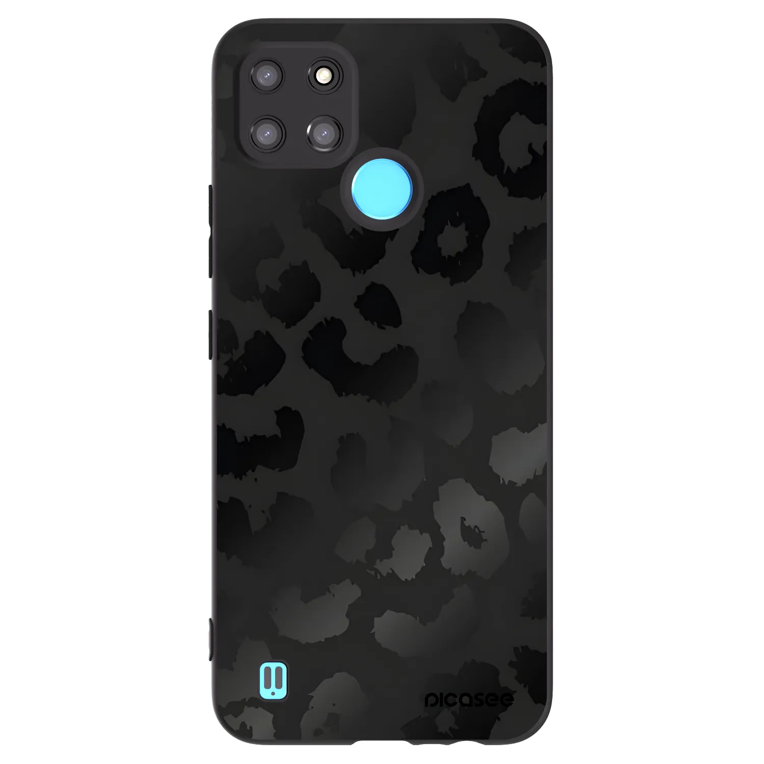 Picasee silikonový černý obal pro Realme C21Y - Midnight Leopard