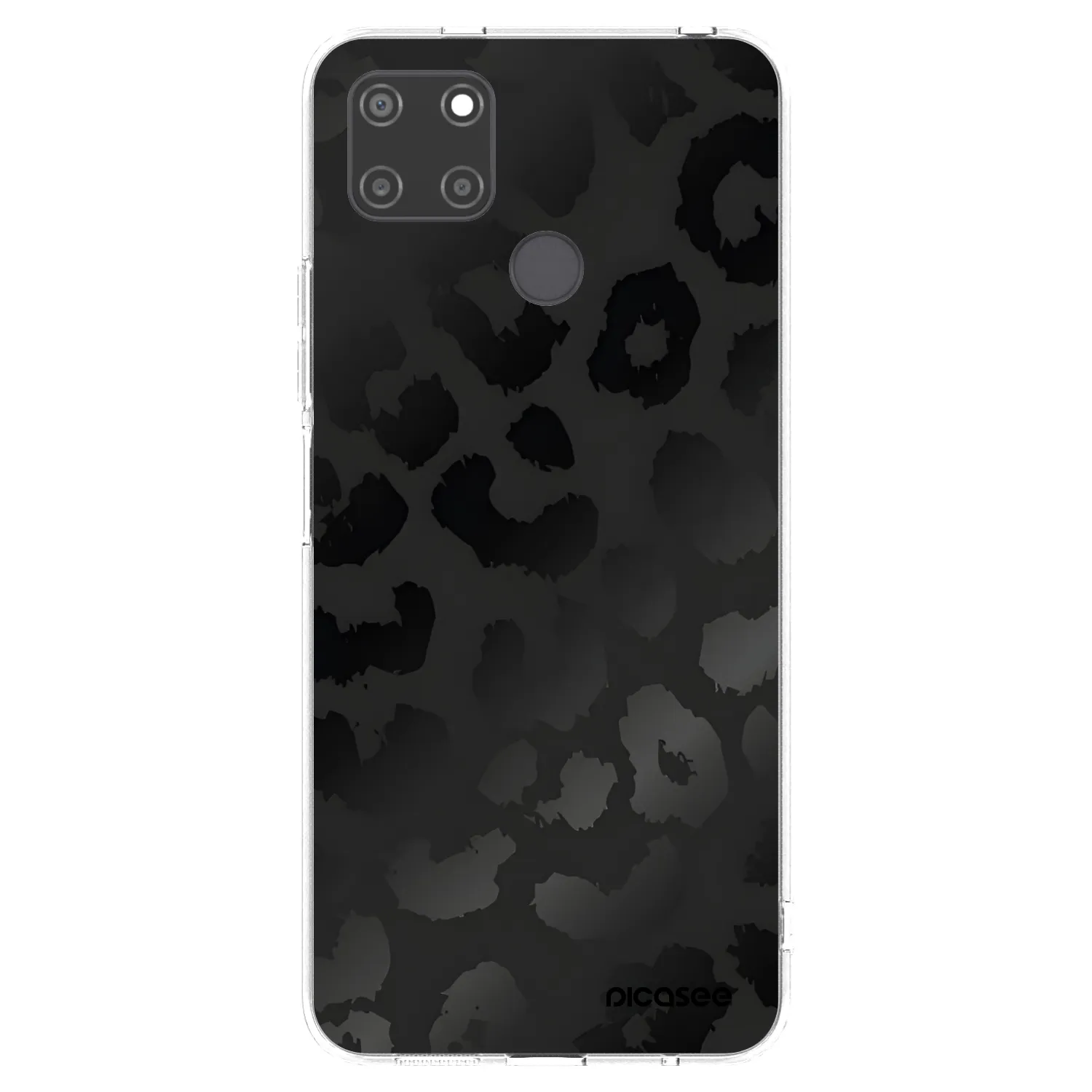 Picasee silikonový průhledný obal pro Realme C21Y - Midnight Leopard