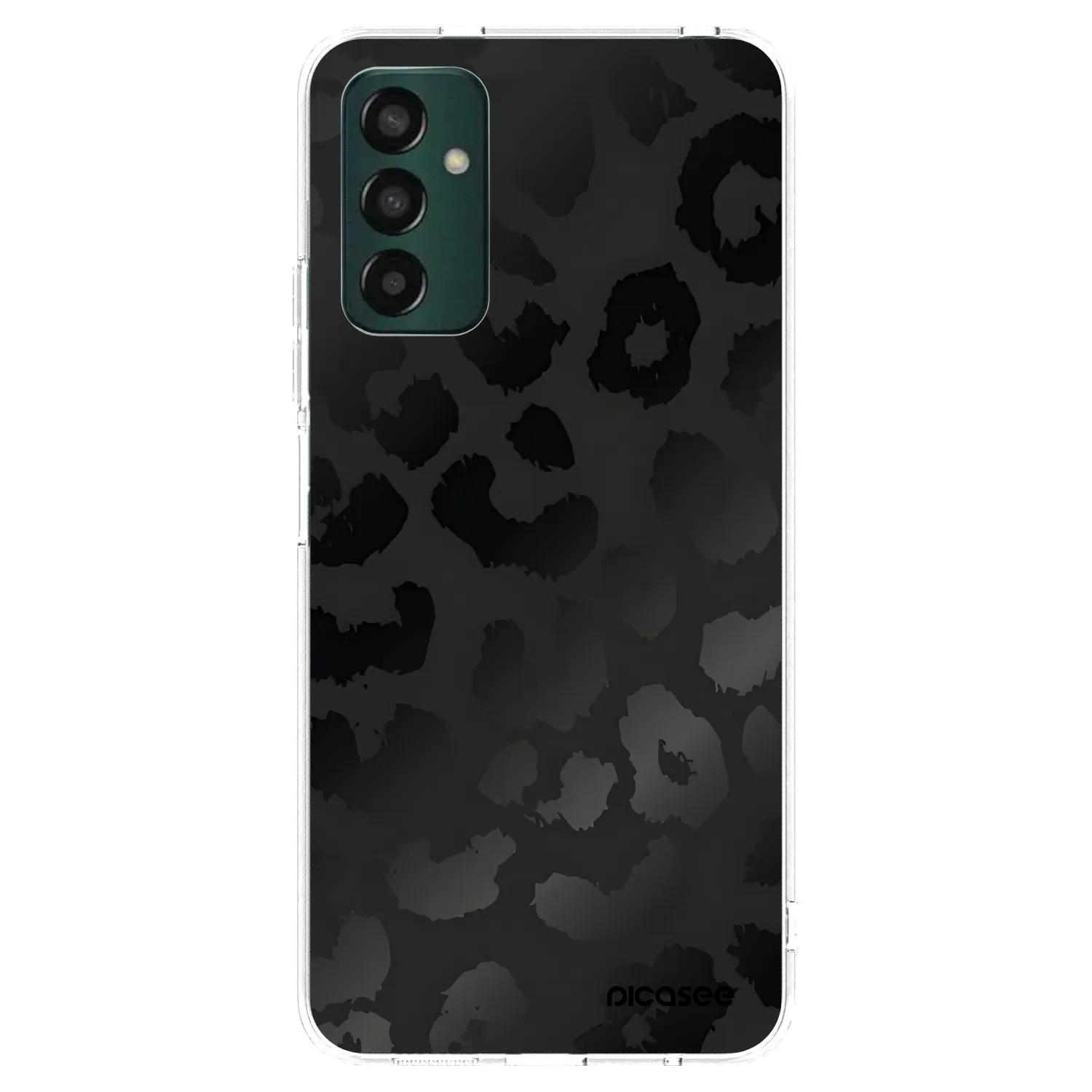 Picasee silikonový průhledný obal pro Samsung Galaxy M13 M135F - Midnight Leopard