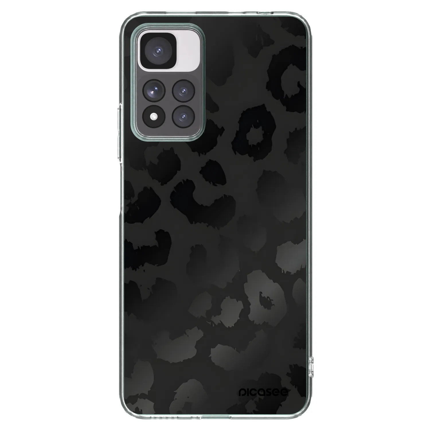 Picasee silikonový průhledný obal pro Xiaomi Redmi Note 11 Pro+ 5G - Midnight Leopard