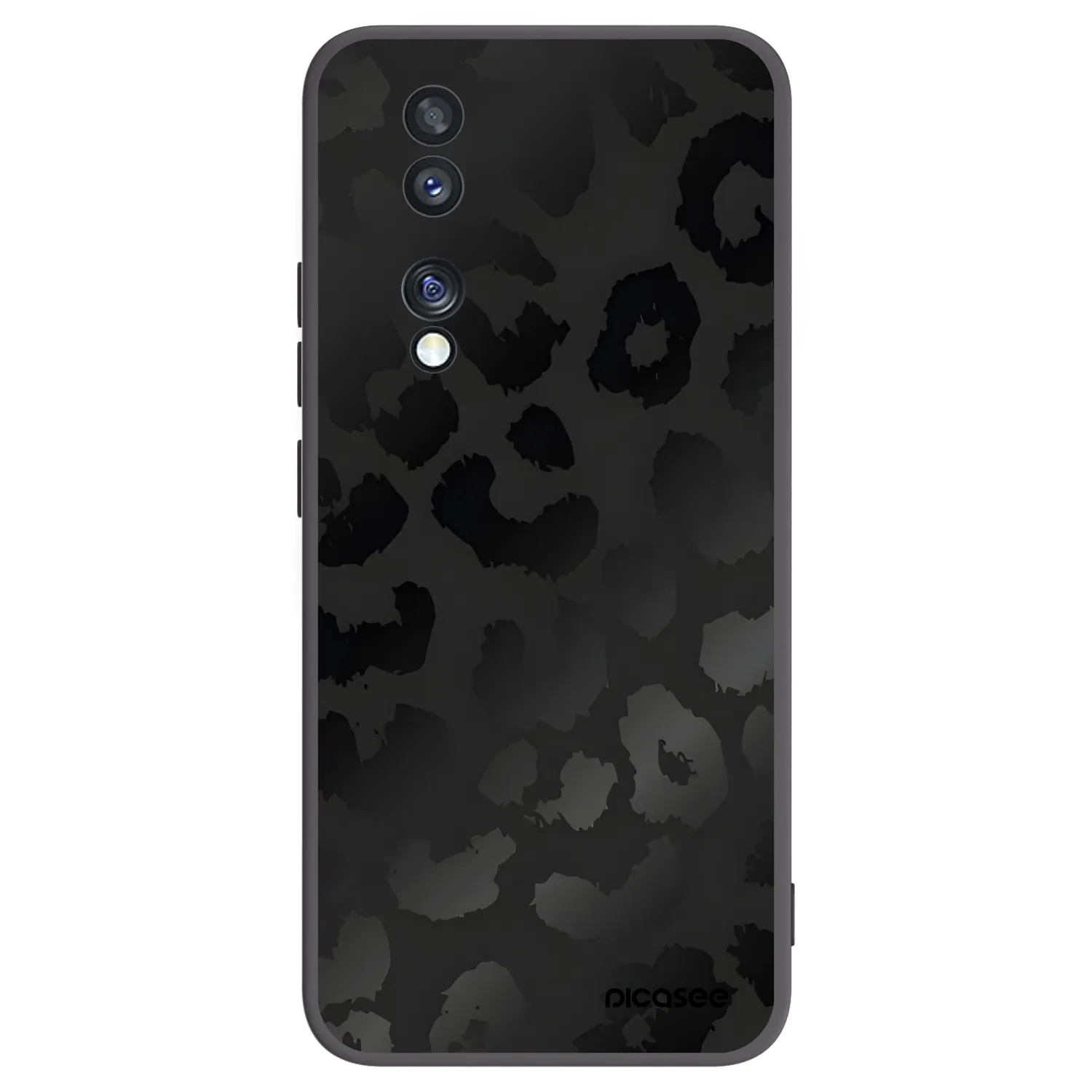 Picasee silikonový černý obal pro Honor 70 - Midnight Leopard