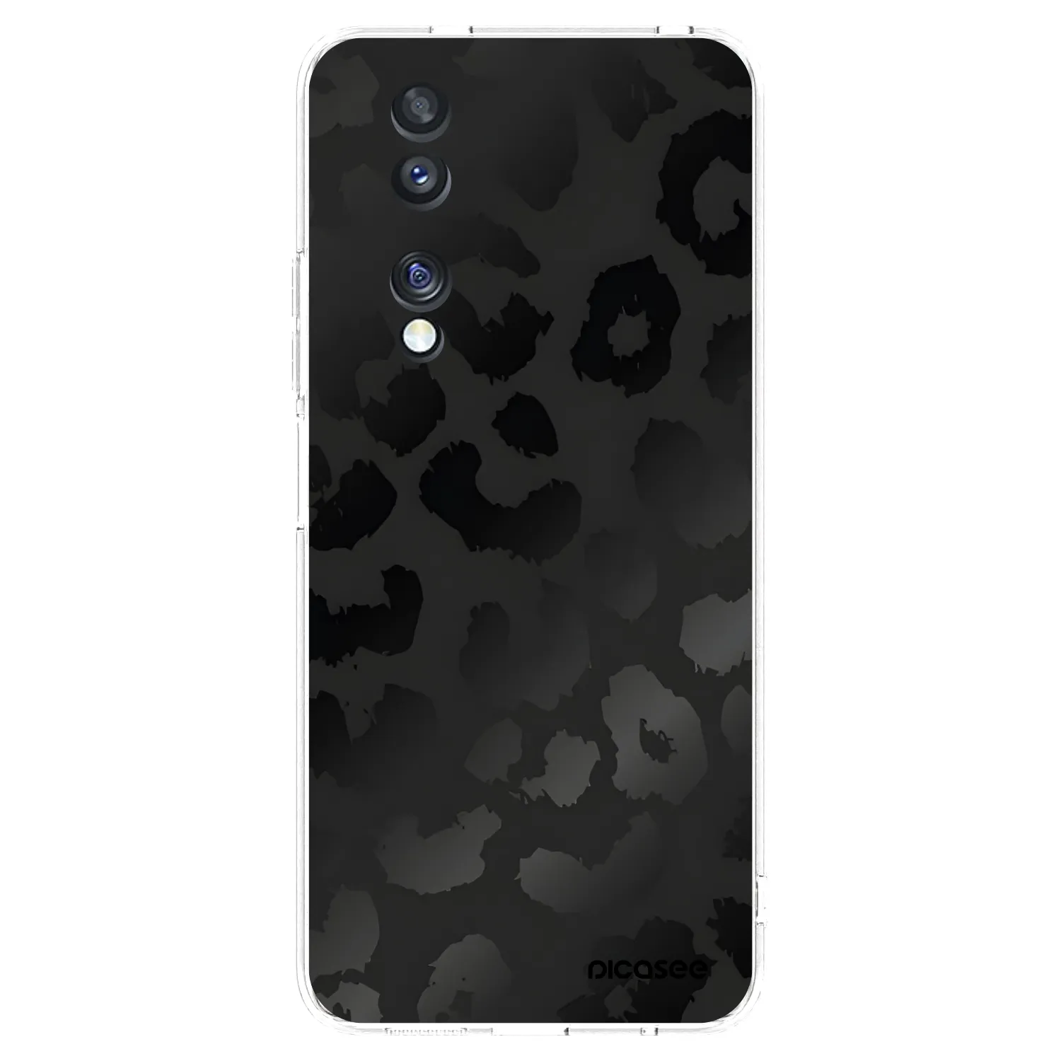 Picasee silikonový průhledný obal pro Honor 70 - Midnight Leopard