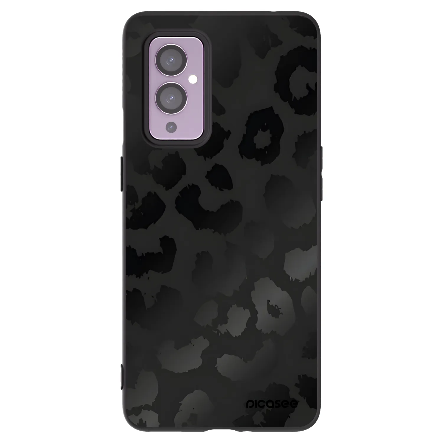 Picasee silikonový černý obal pro OnePlus 9 - Midnight Leopard