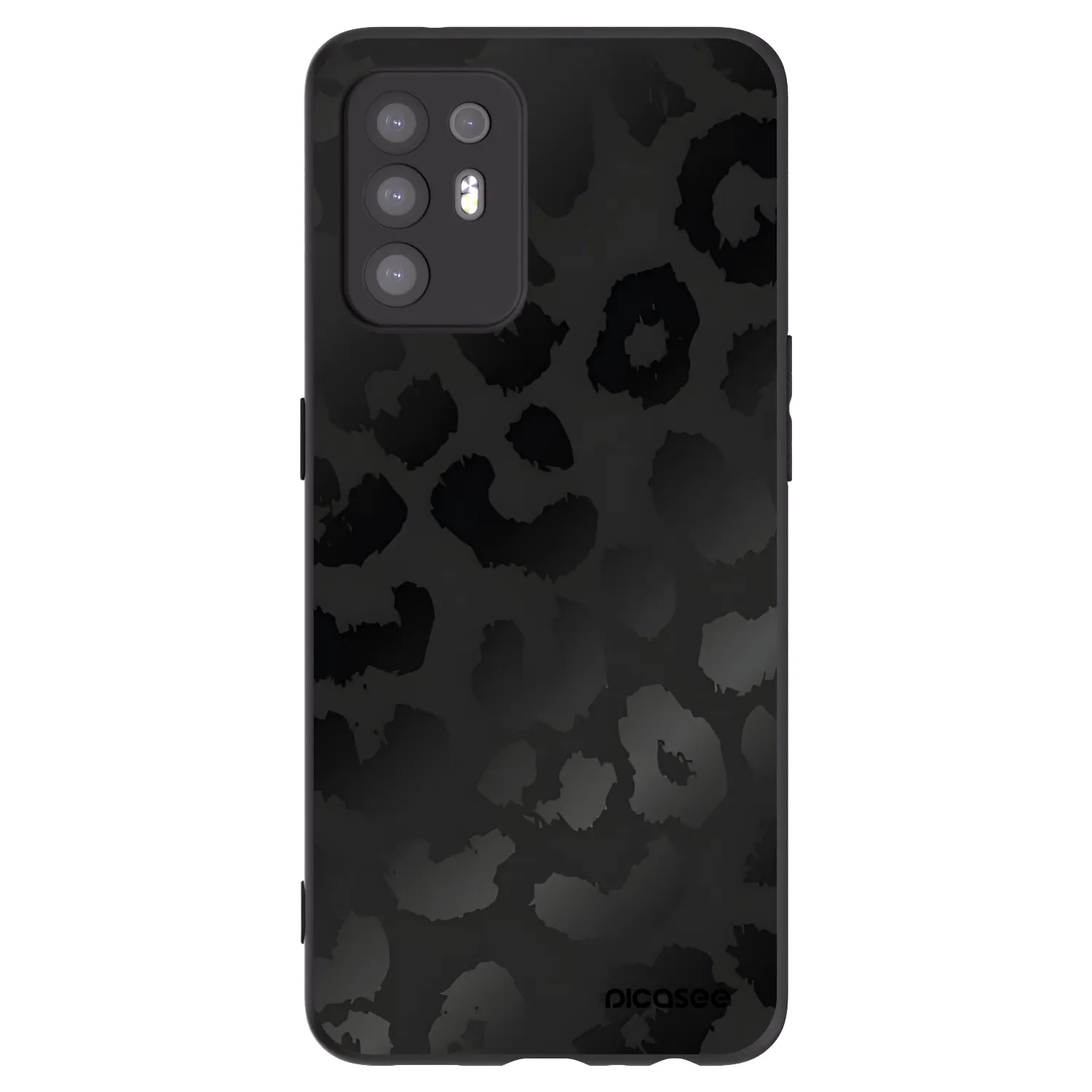 Picasee silikonový černý obal pro OPPO A94 5G - Midnight Leopard