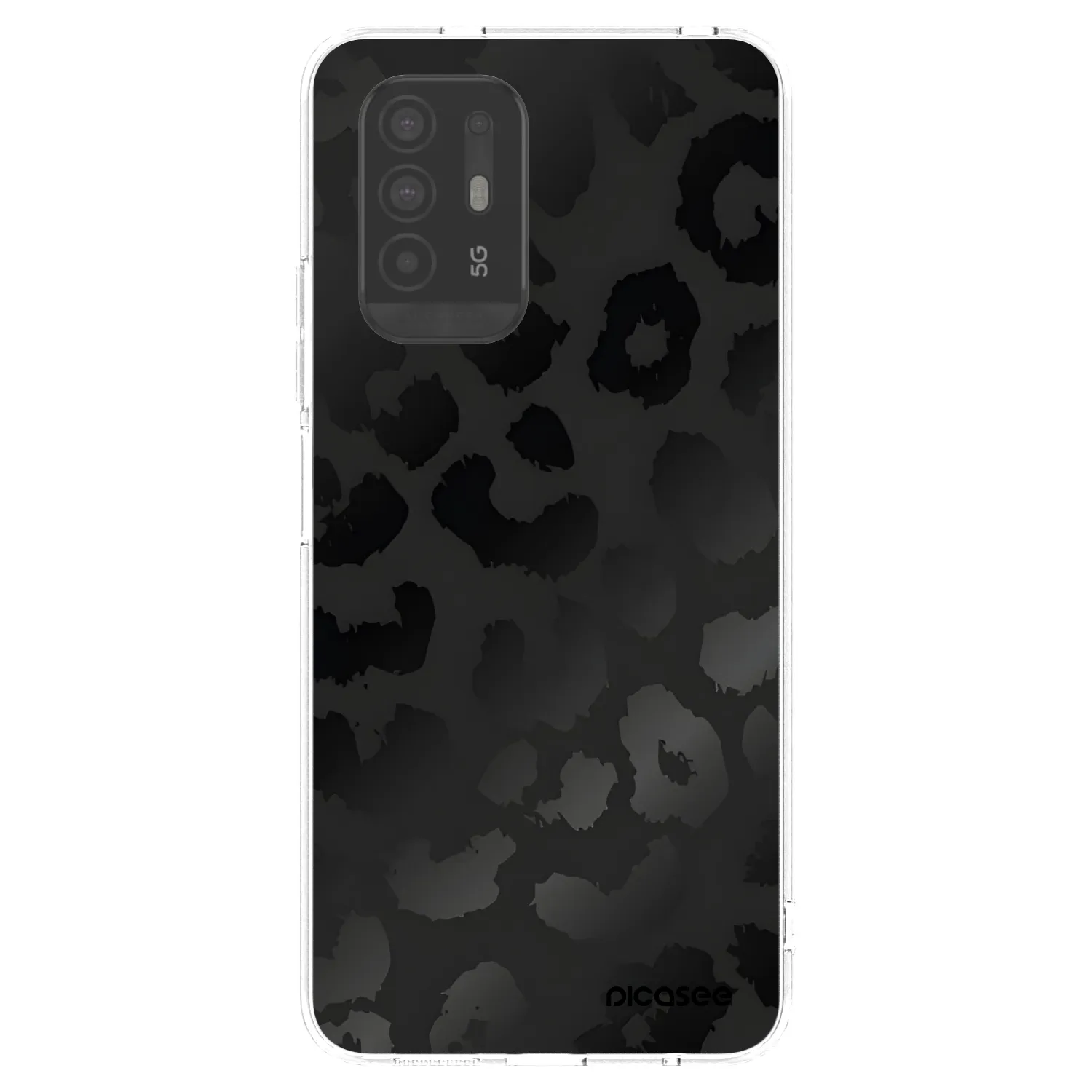 Picasee silikonový průhledný obal pro OPPO A94 5G - Midnight Leopard