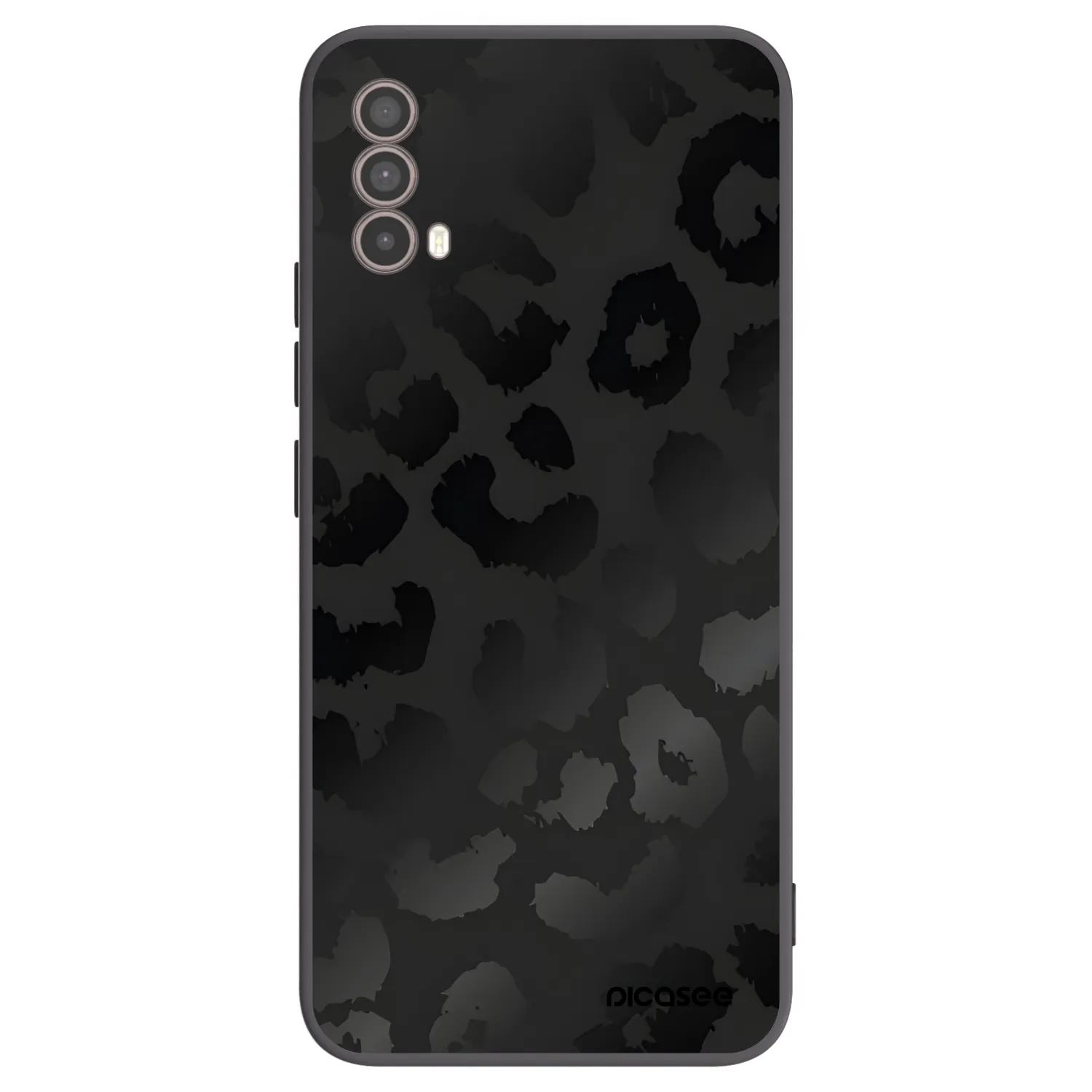 Picasee silikonový černý obal pro Motorola Moto E40 - Midnight Leopard