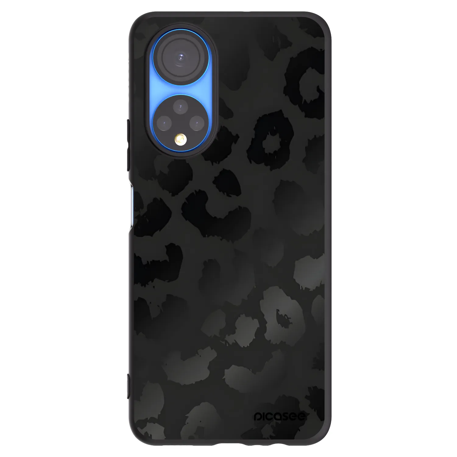 Picasee silikonový černý obal pro Honor X7 - Midnight Leopard