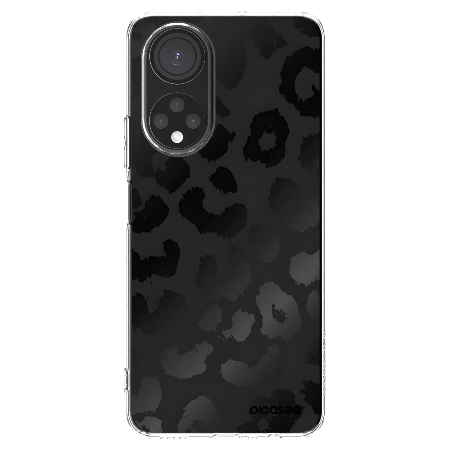 Picasee silikonový průhledný obal pro Honor X7 - Midnight Leopard