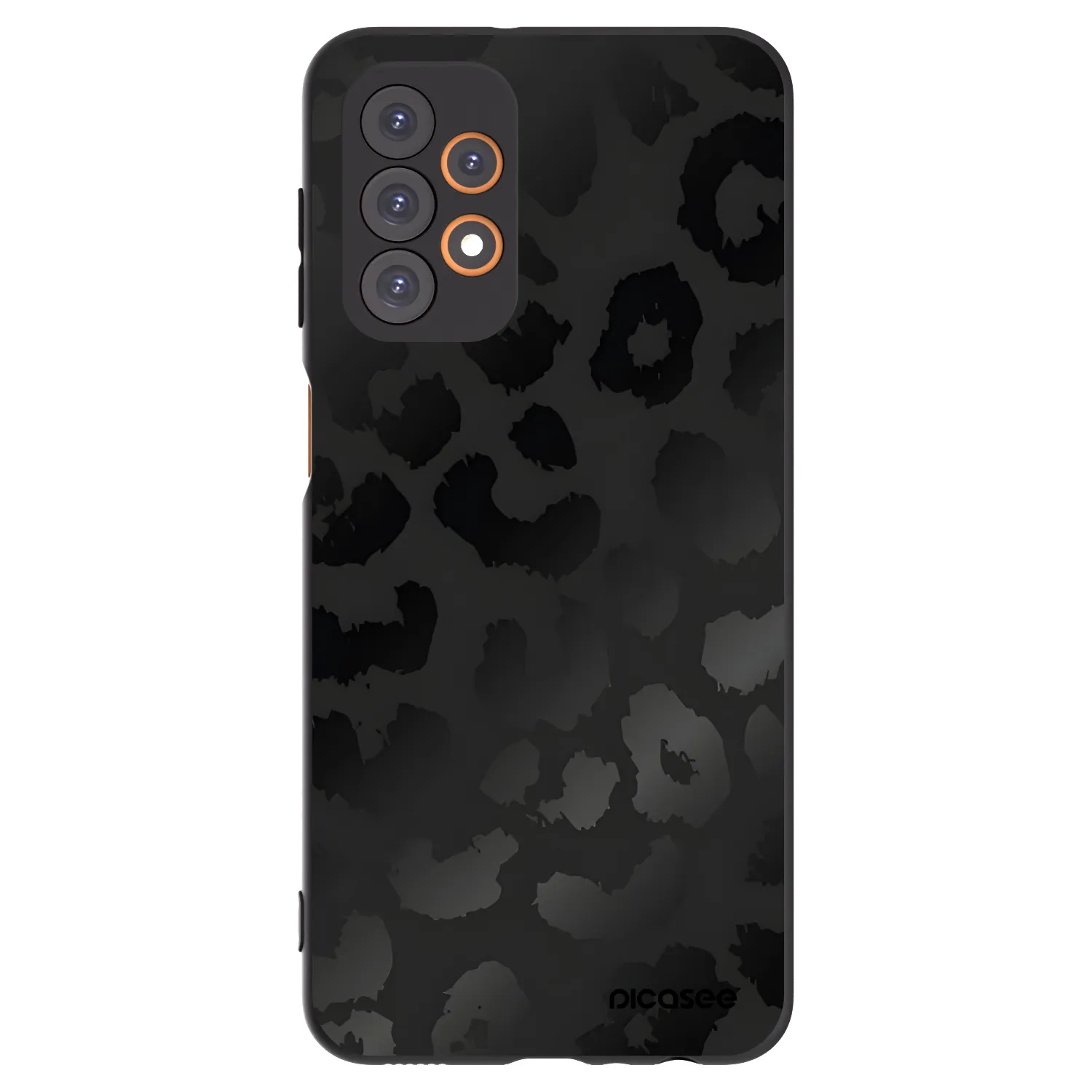 Picasee silikonový černý obal pro Samsung Galaxy A23 A235F 4G - Midnight Leopard