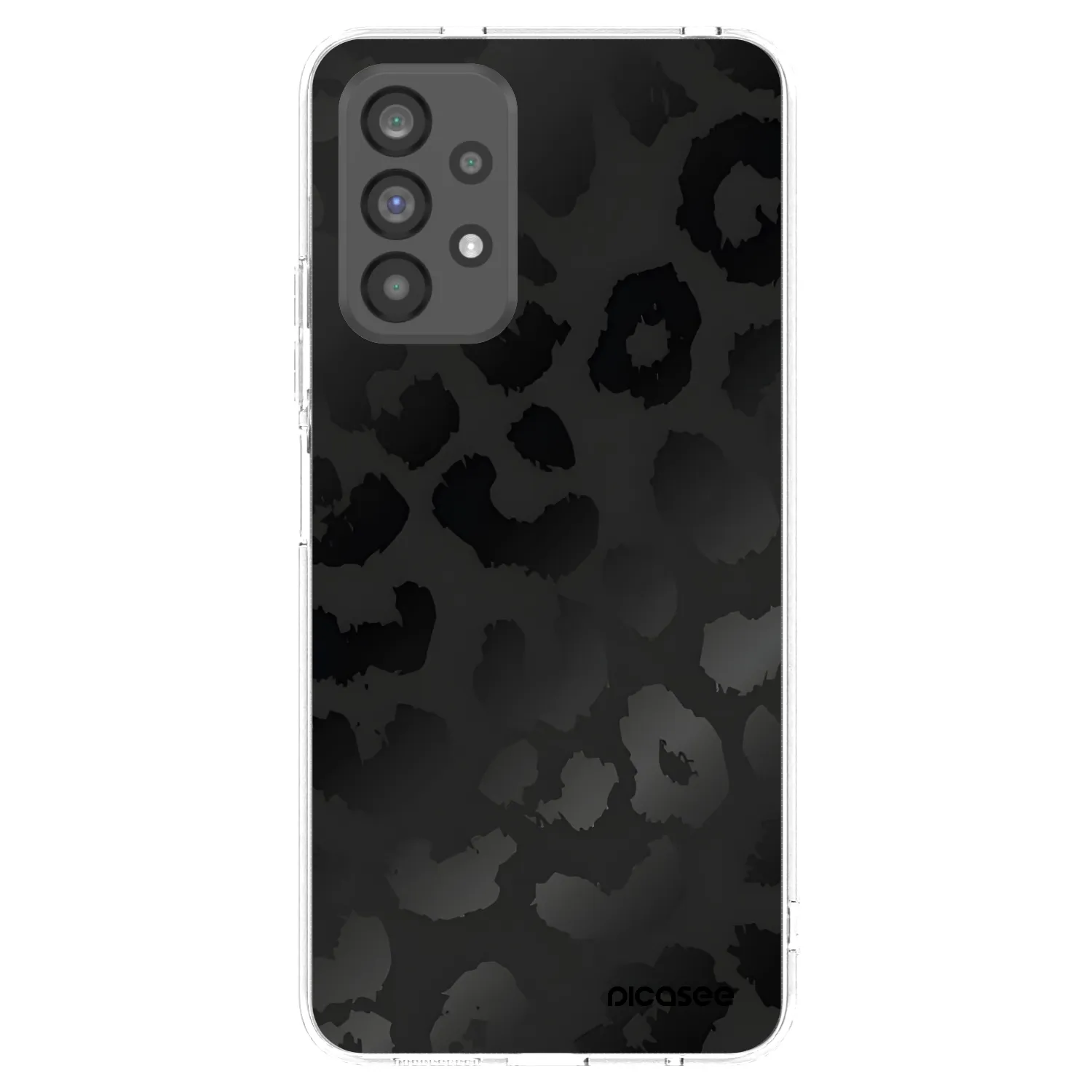 Picasee silikonový průhledný obal pro Samsung Galaxy A73 5G - Midnight Leopard
