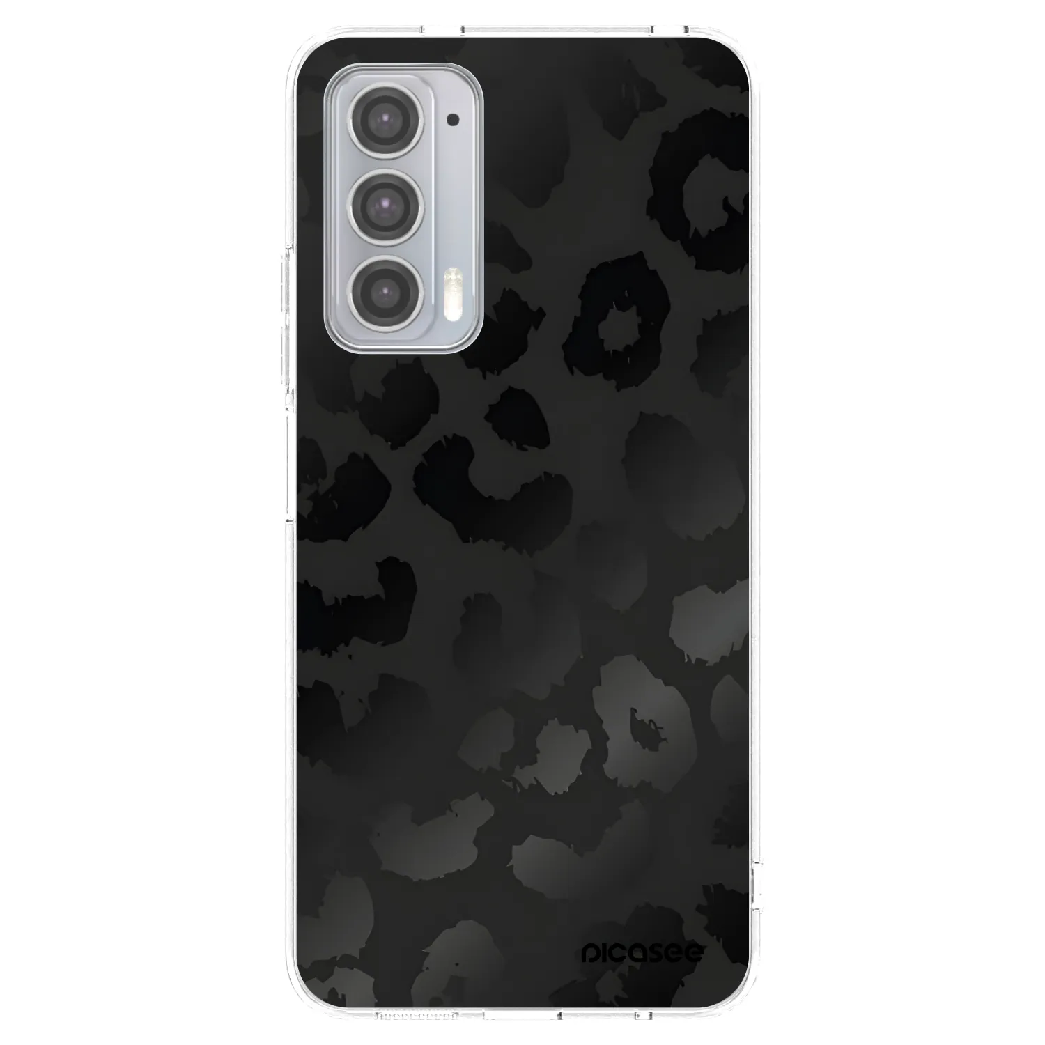 Picasee silikonový průhledný obal pro Motorola Edge 20 - Midnight Leopard