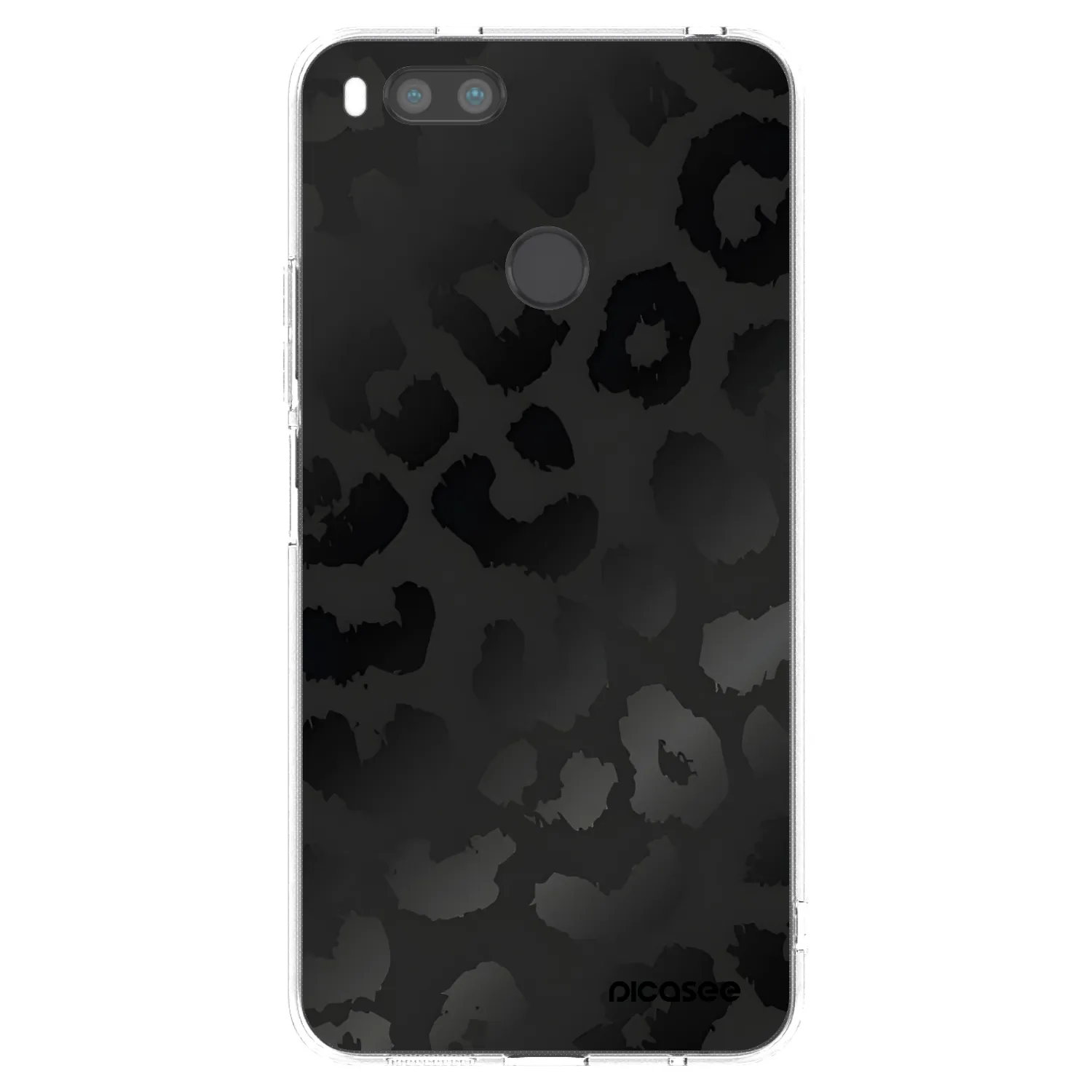 Picasee silikonový průhledný obal pro Xiaomi Redmi A1 - Midnight Leopard