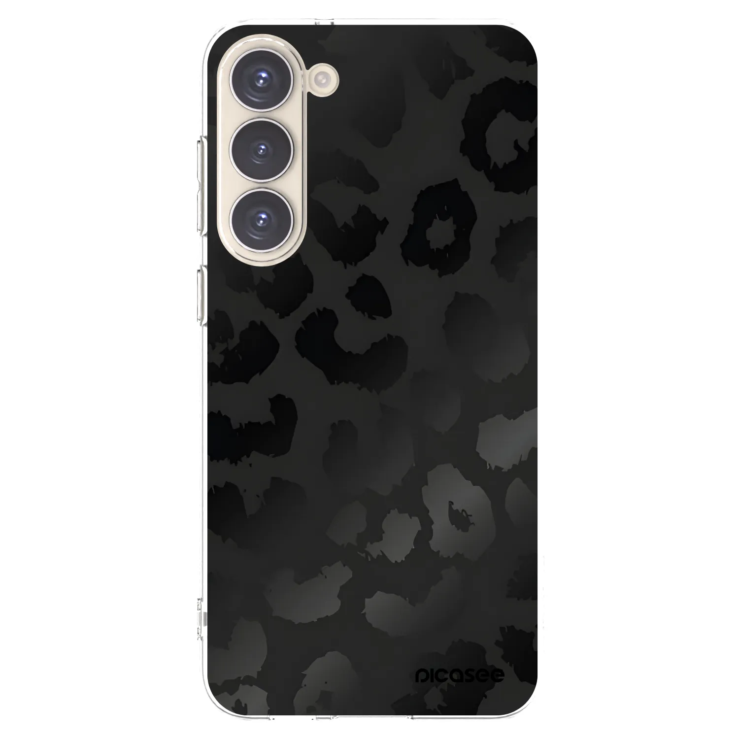 Picasee silikonový průhledný obal pro Samsung Galaxy S23+ 5G - Midnight Leopard