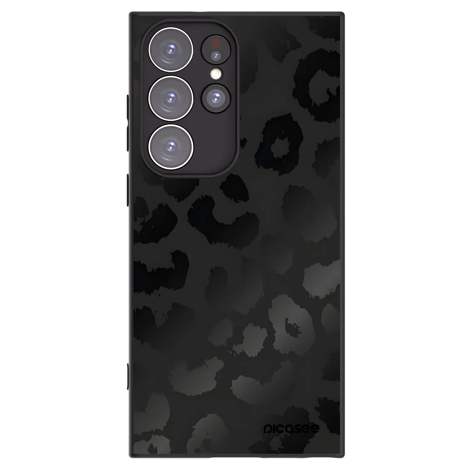 Picasee silikonový černý obal pro Samsung Galaxy S23 Ultra 5G - Midnight Leopard