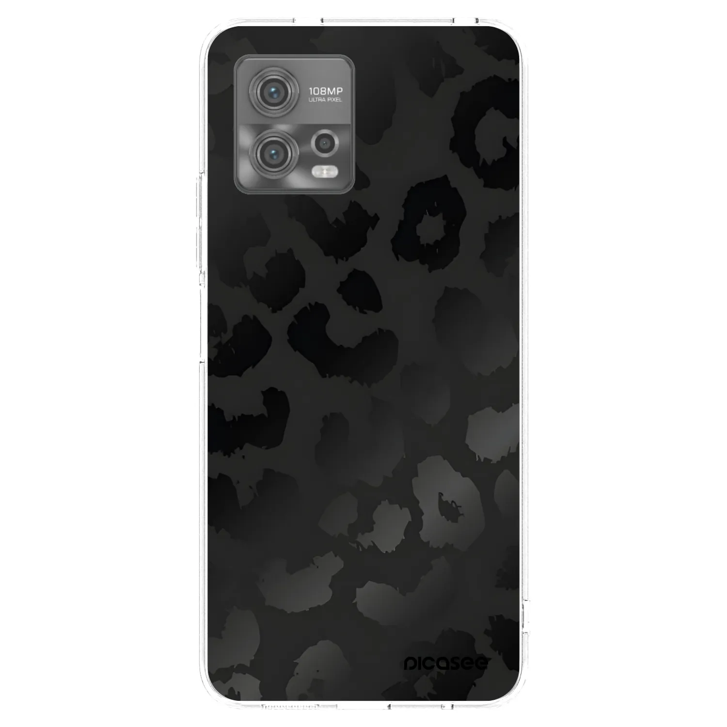 Picasee silikonový průhledný obal pro Motorola Moto G72 - Midnight Leopard