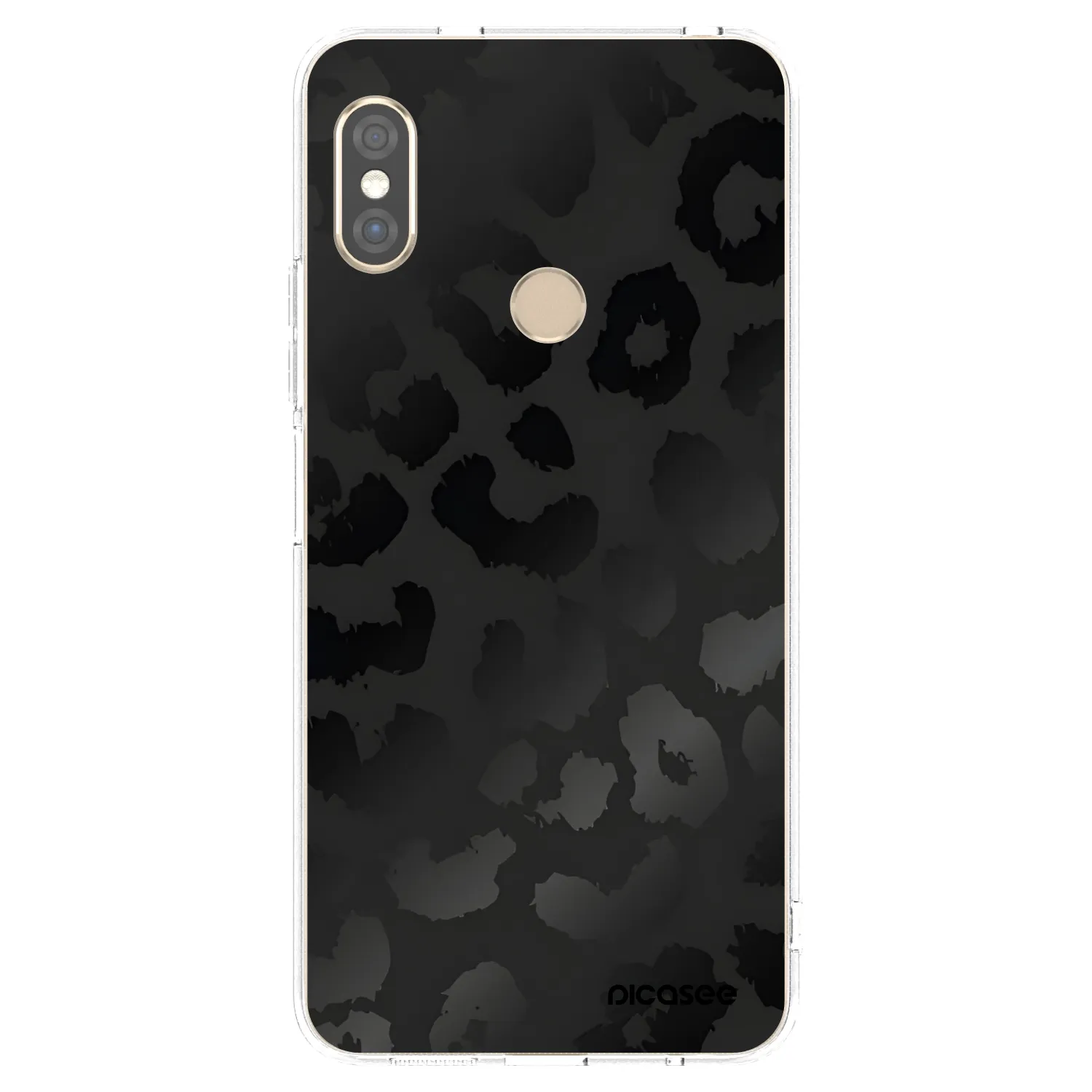 Picasee silikonový průhledný obal pro Xiaomi Redmi Note 5 Global - Midnight Leopard