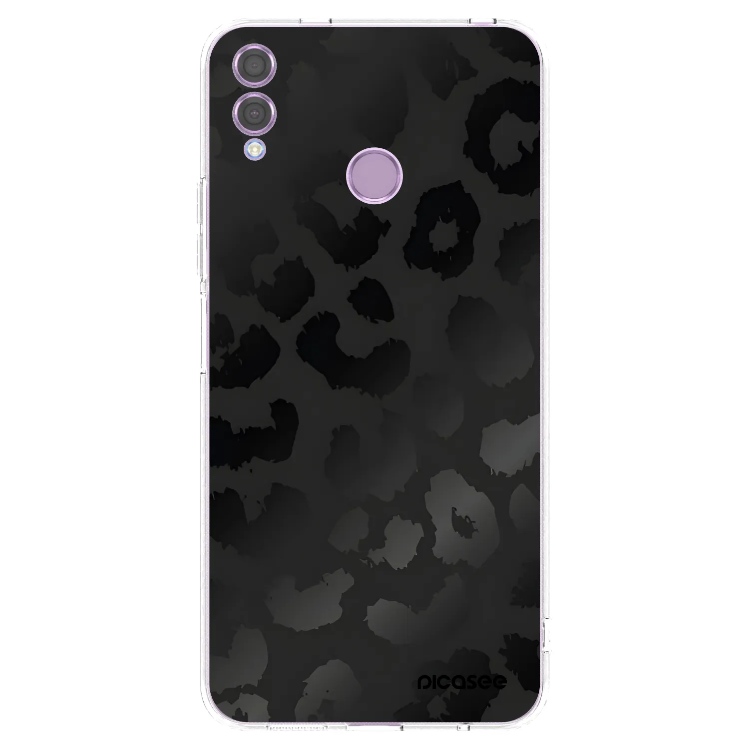 Picasee silikonový průhledný obal pro Honor 8X - Midnight Leopard