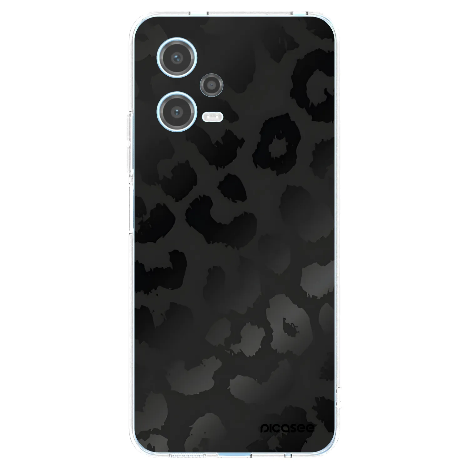 Picasee silikonový průhledný obal pro Xiaomi Redmi Note 12 5G - Midnight Leopard