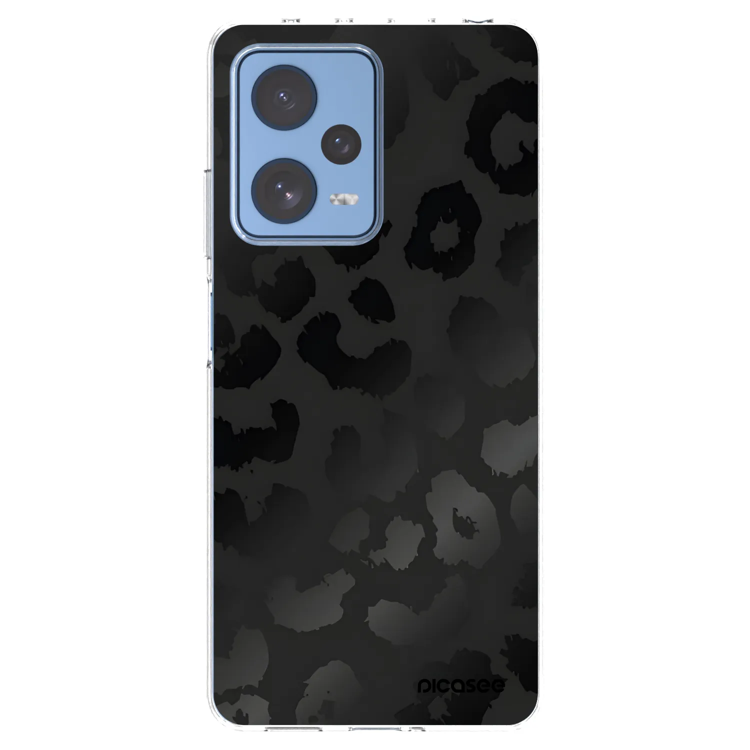Picasee silikonový průhledný obal pro Xiaomi Redmi Note 12 Pro 5G - Midnight Leopard