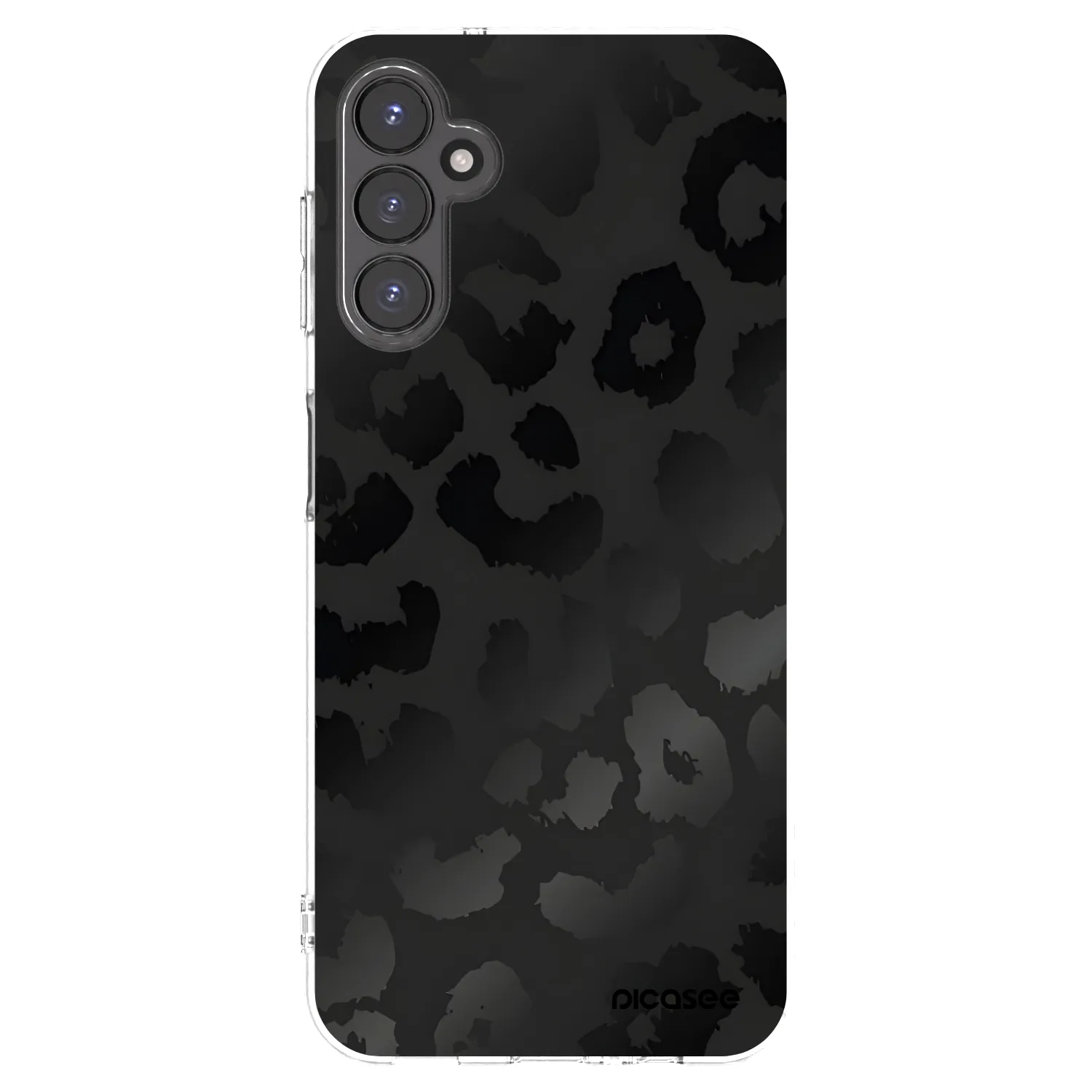 Picasee silikonový průhledný obal pro Samsung Galaxy A14 4G A145R - Midnight Leopard