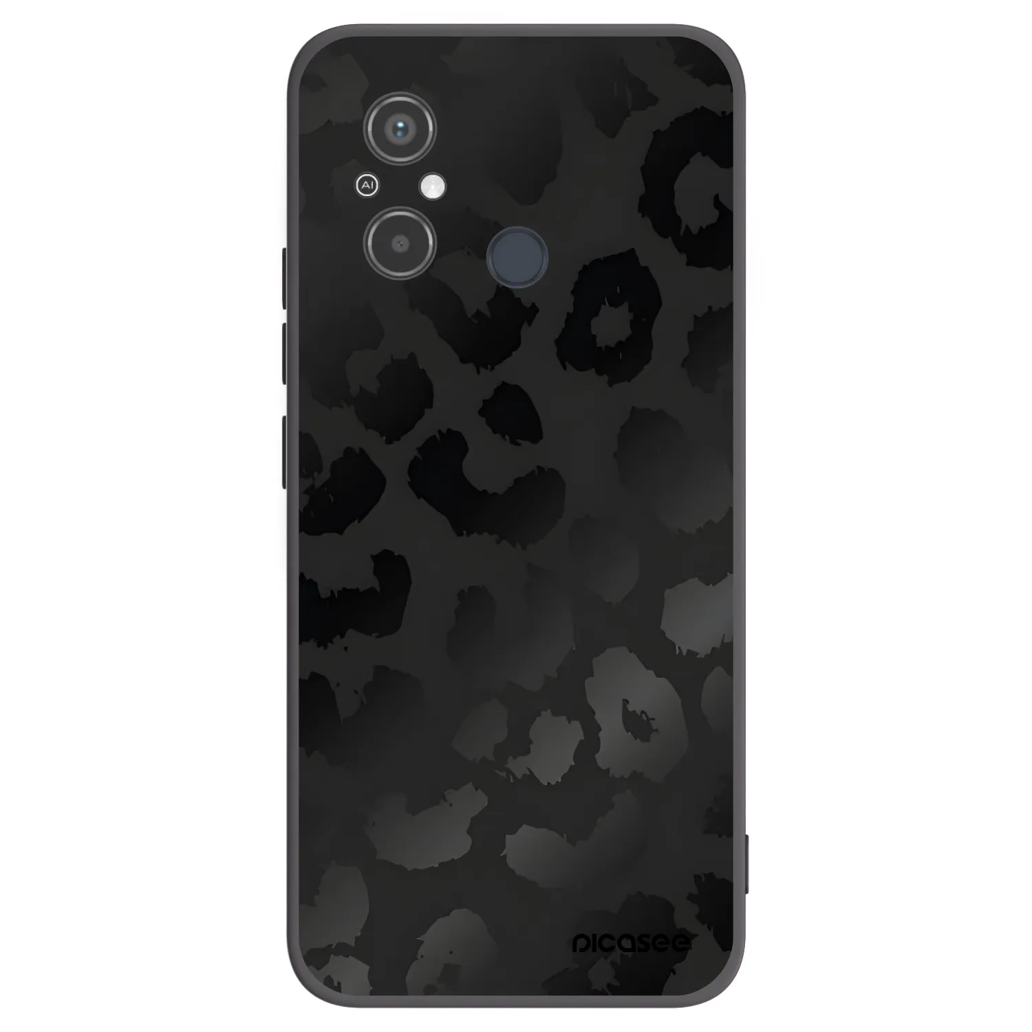 Picasee silikonový černý obal pro Xiaomi Redmi 12C - Midnight Leopard